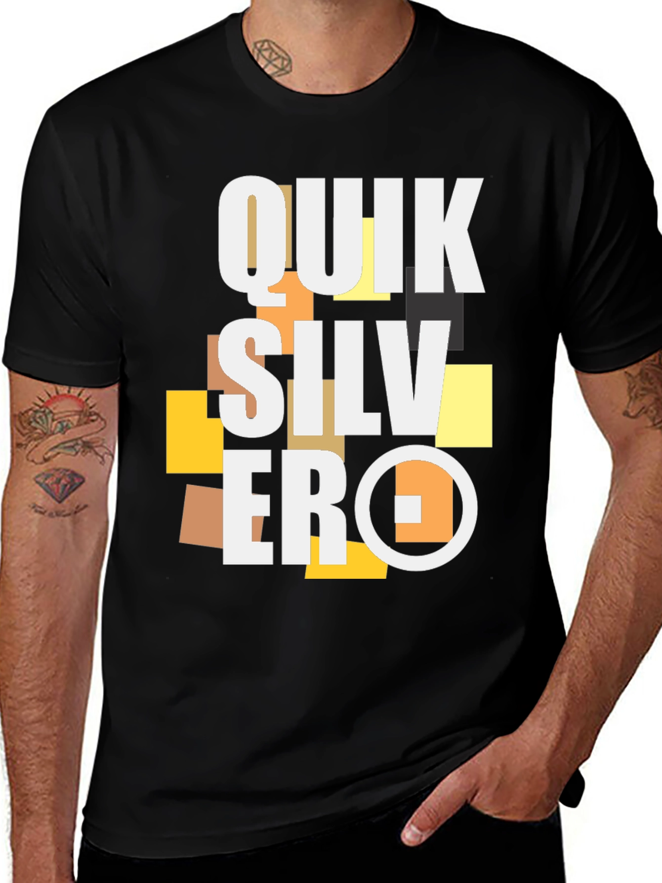 Quiksilver Graphic Print Black T-Shirt