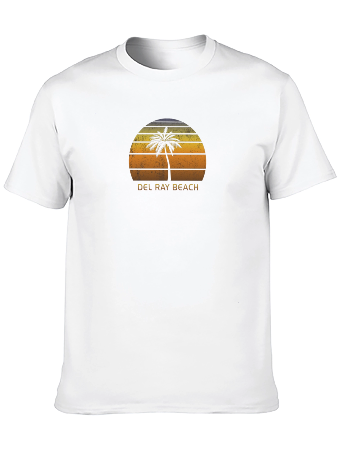 Del Ray Beach Palm Tree Sunset Graphic Tee