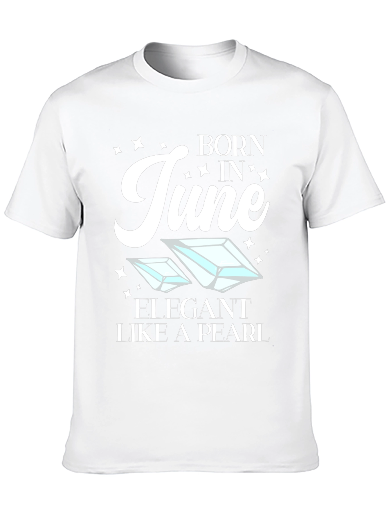 Born in June T-Shirt - Elegant Pearl Design
