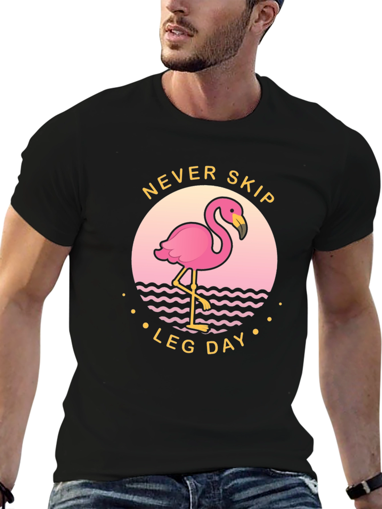 Never Skip Leg Day Flamingo T-Shirt