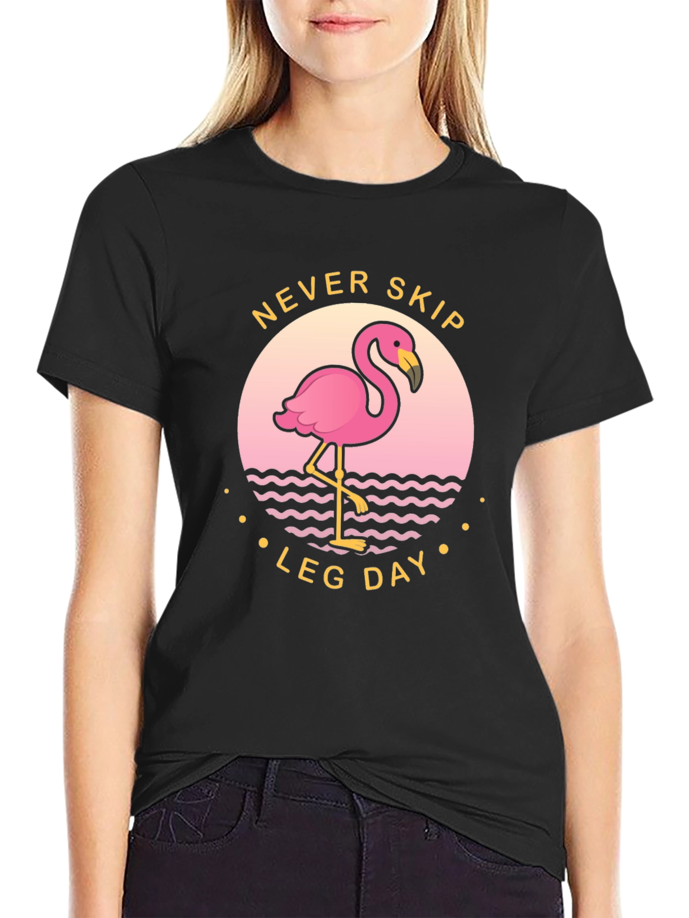 Never Skip Leg Day Flamingo T-Shirt