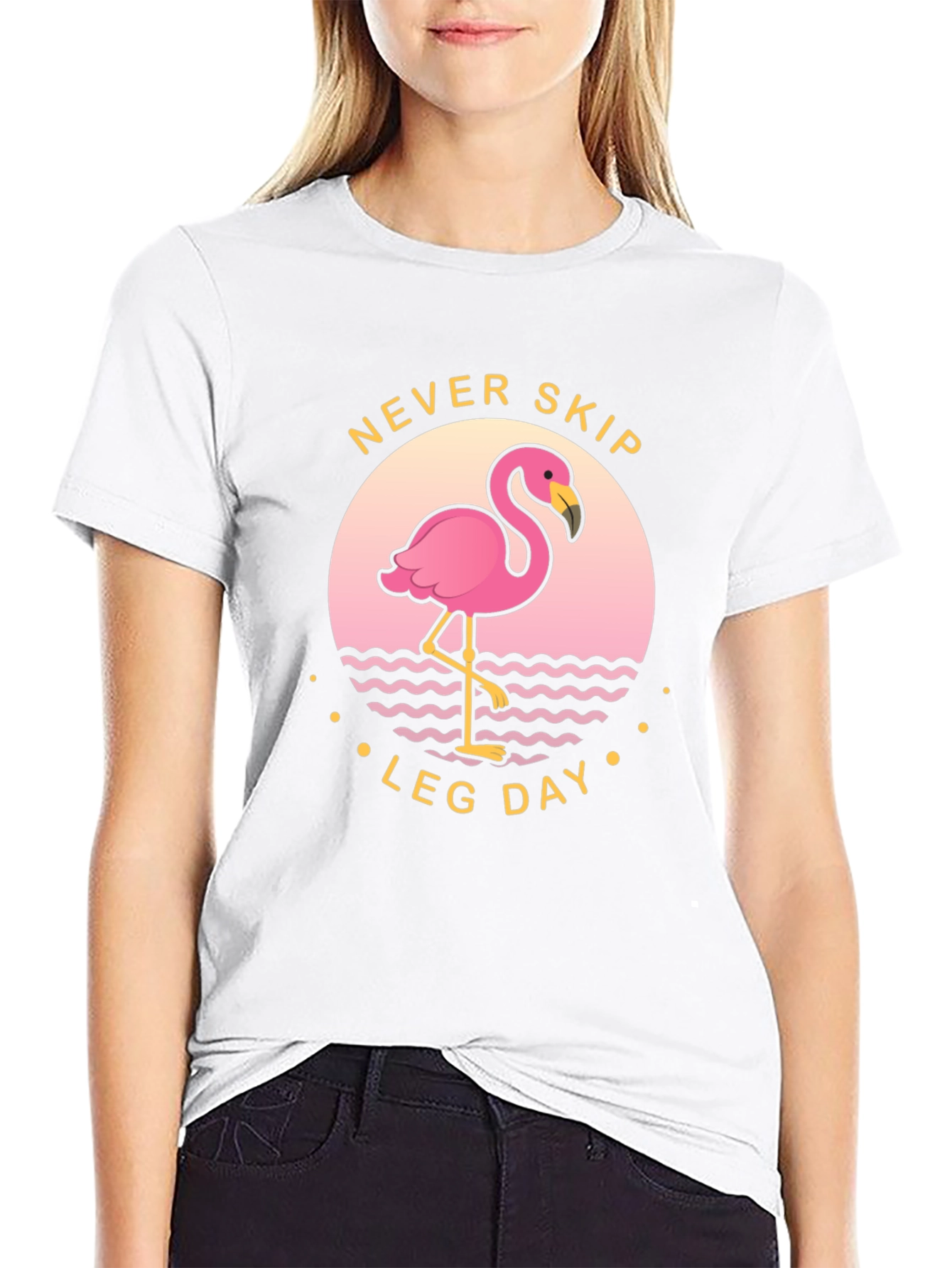 Never Skip Leg Day Flamingo T-Shirt