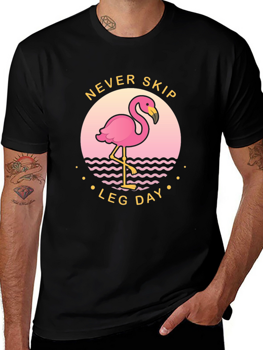 Never Skip Leg Day Flamingo T-Shirt