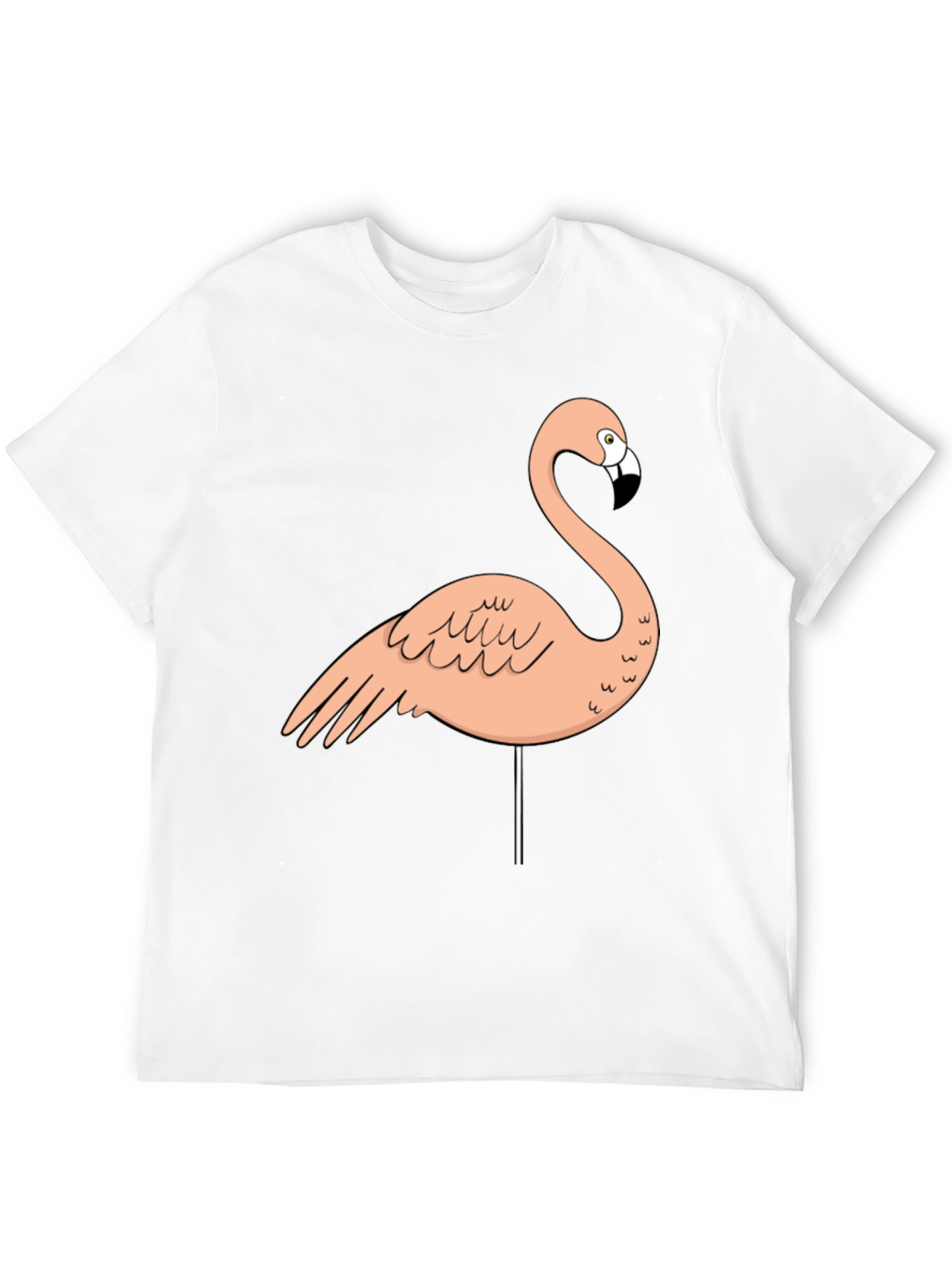 Funny Flamingo Graphic Tee - Black