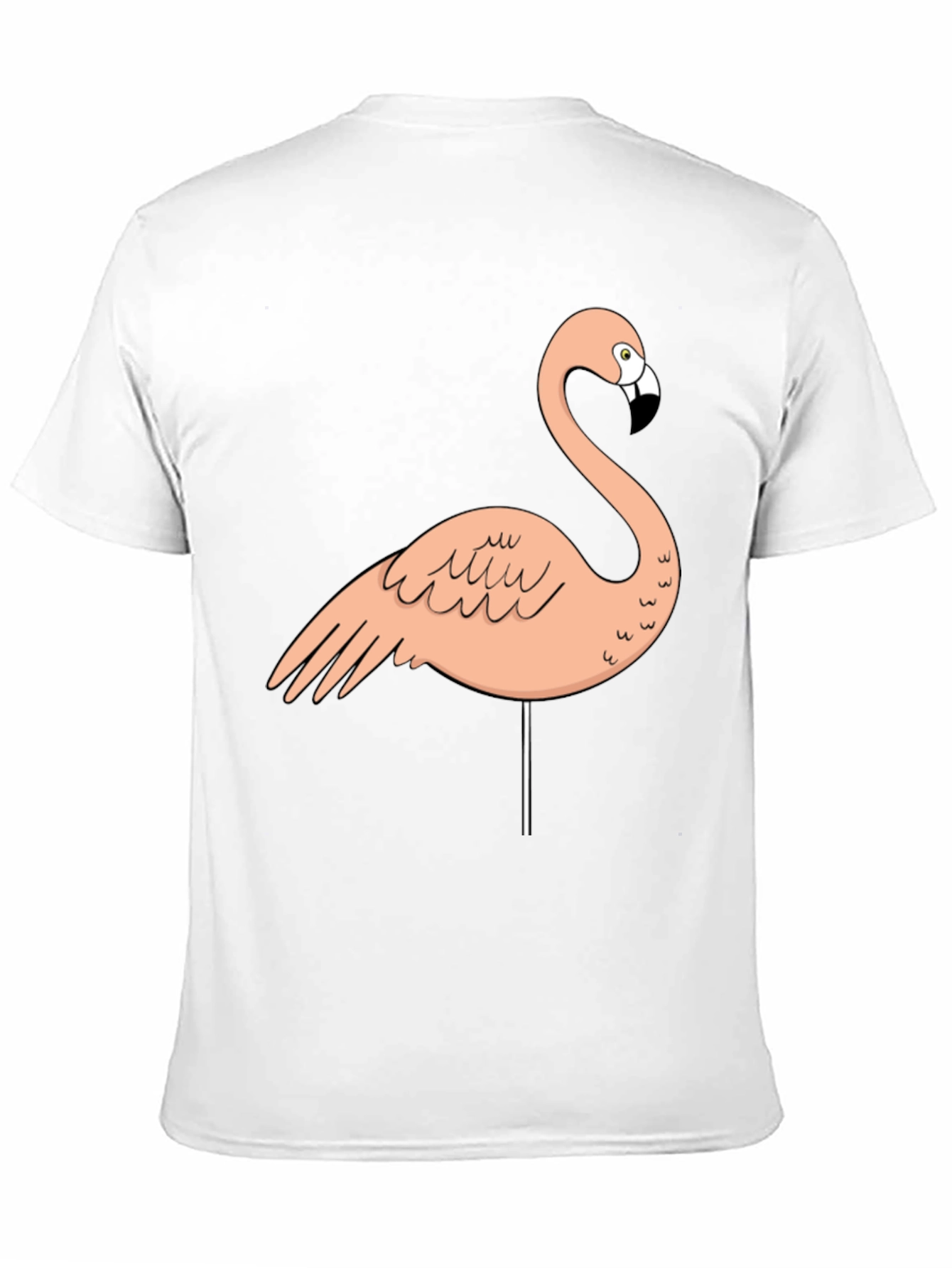 Funny Flamingo Graphic Tee - Black
