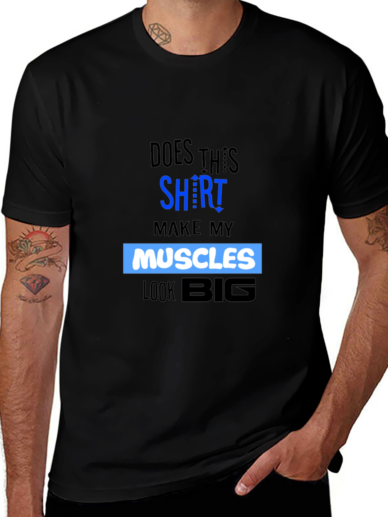 Muscles Graphic T-Shirt - Funny Gym Workout Tee