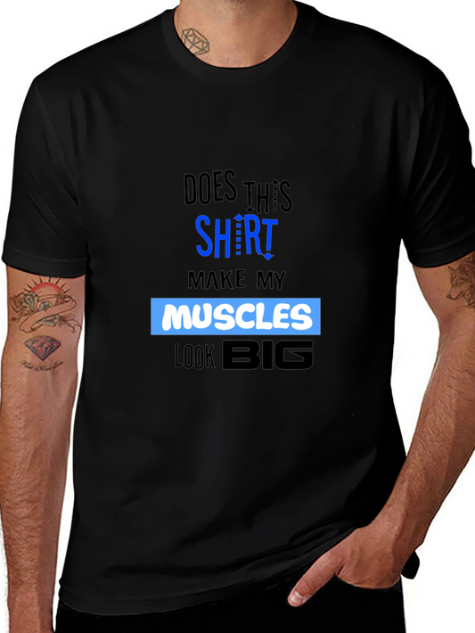 Muscles Graphic T-Shirt - Funny Gym Workout Tee
