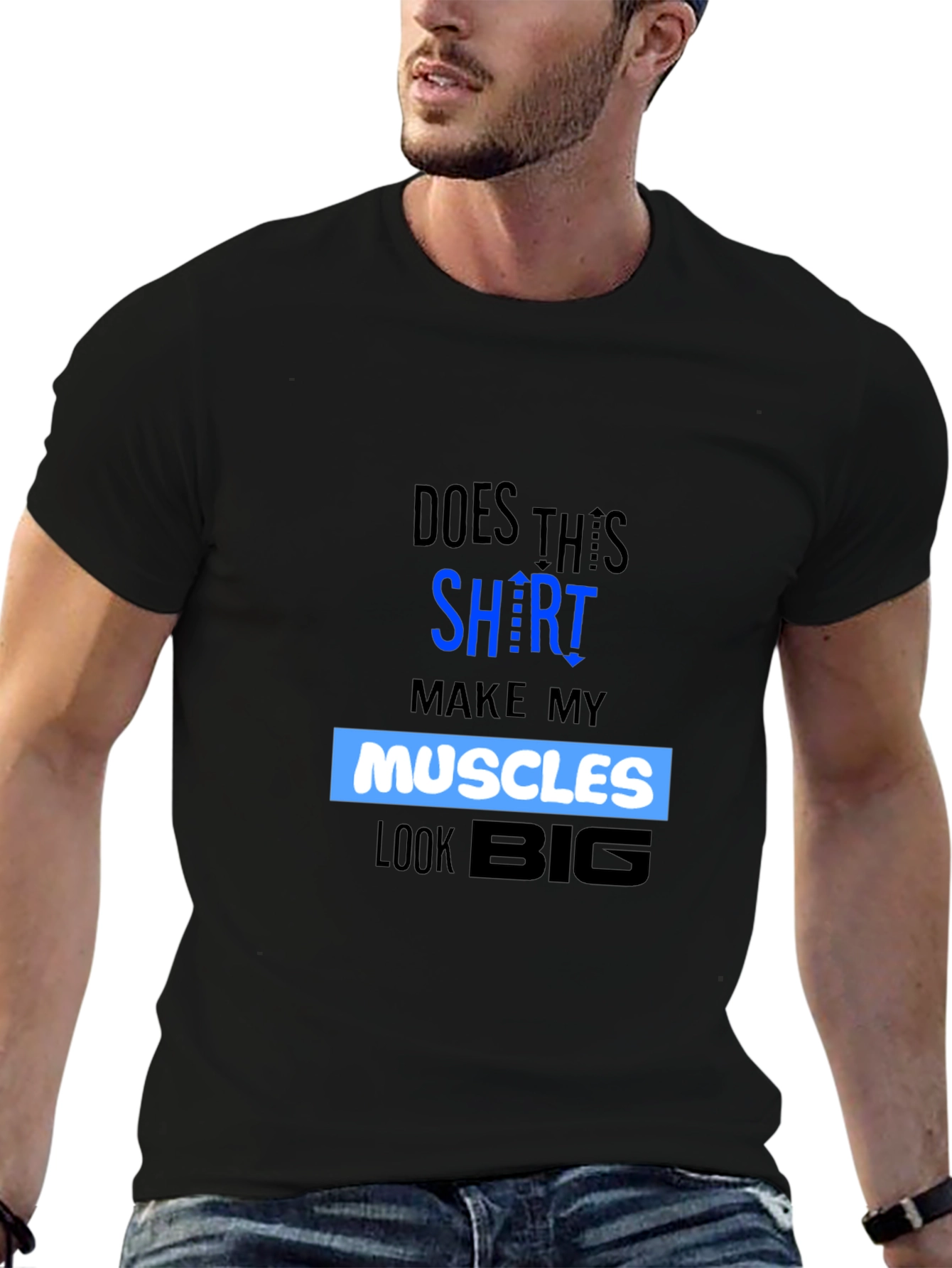 Muscles Graphic T-Shirt - Funny Gym Workout Tee