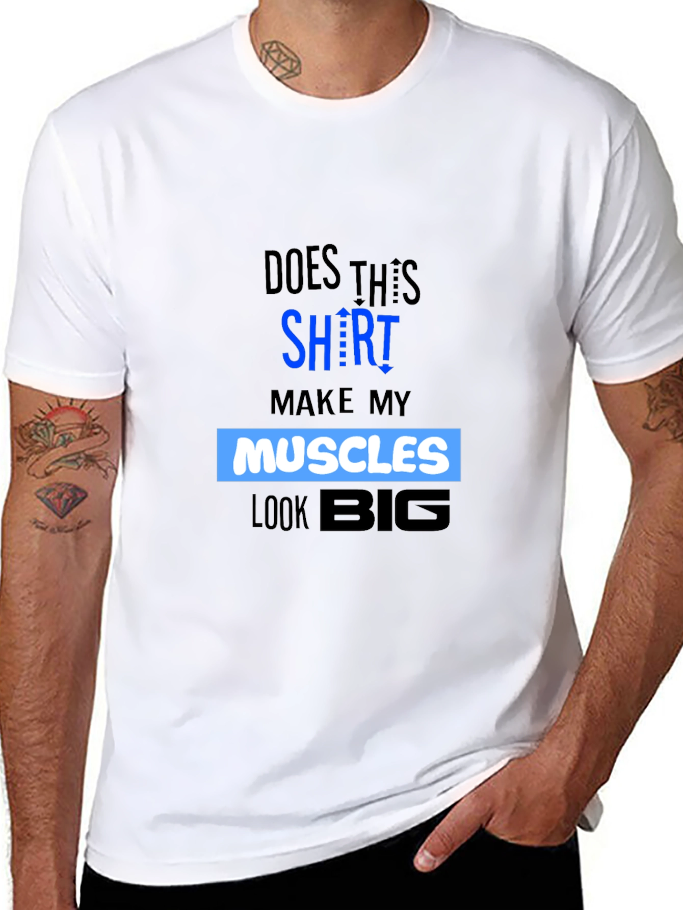 Muscles Graphic T-Shirt - Funny Gym Workout Tee