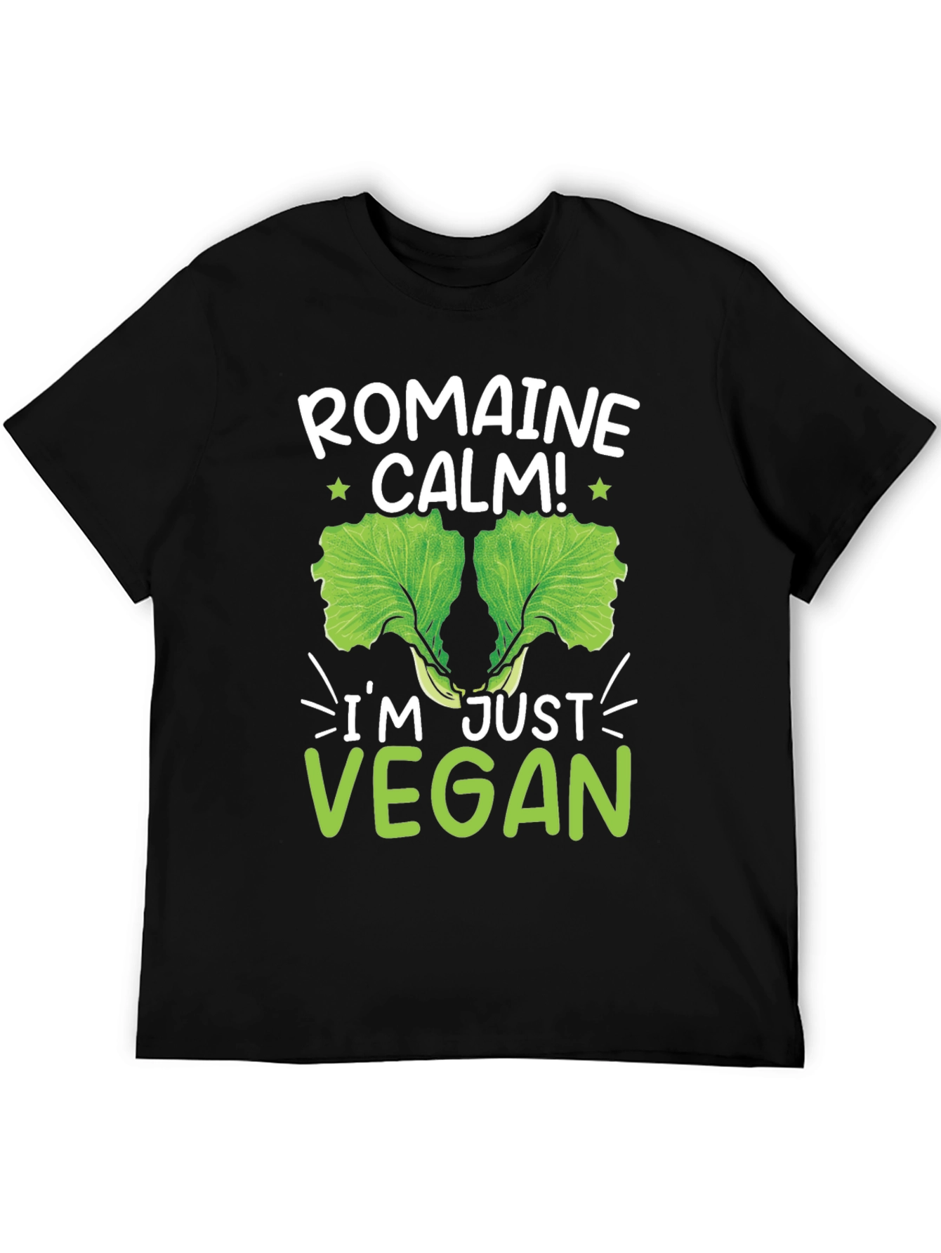 Romaine Calm Vegan T-Shirt Funny Lettuce Graphic Tee
