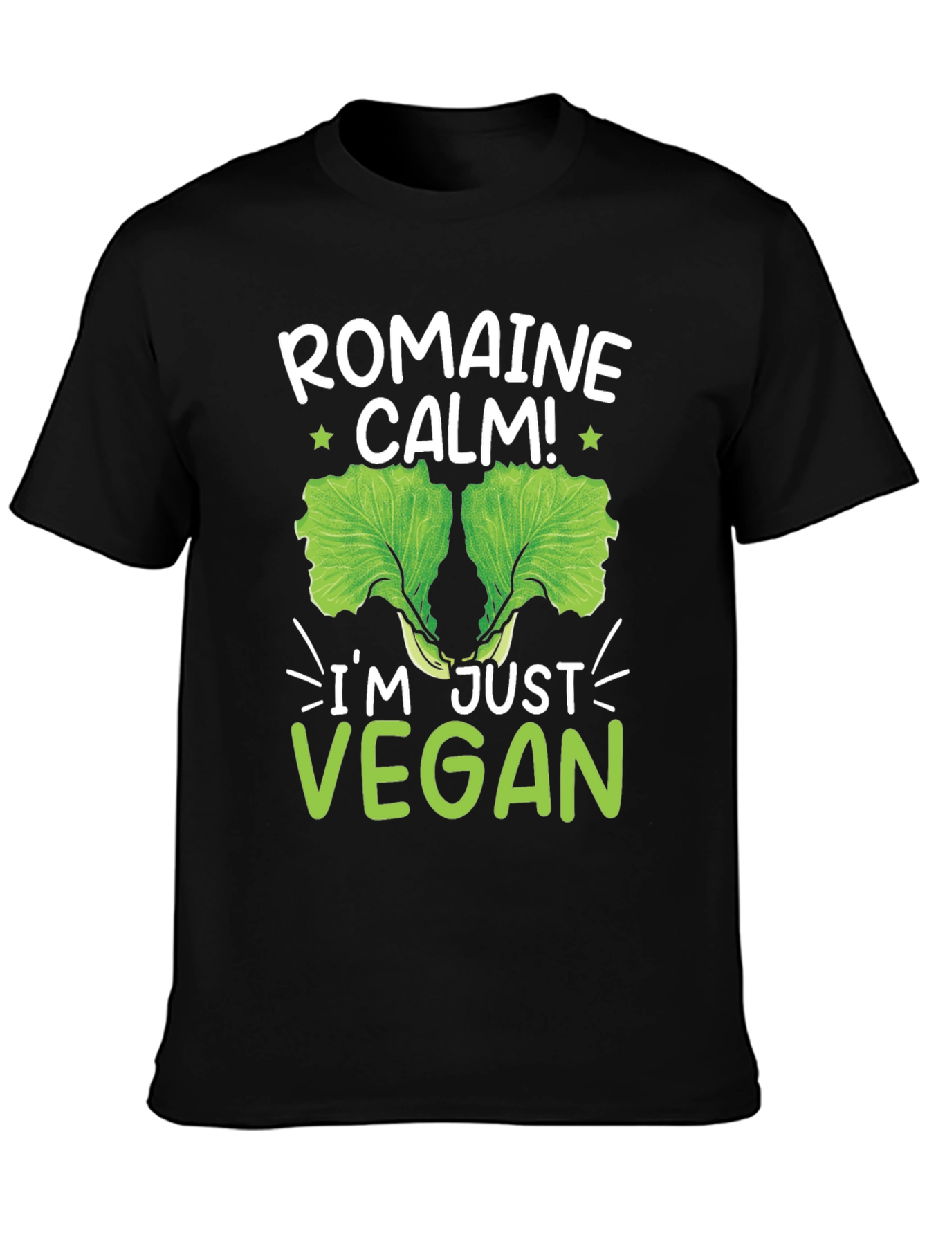 Romaine Calm Vegan T-Shirt Funny Lettuce Graphic Tee