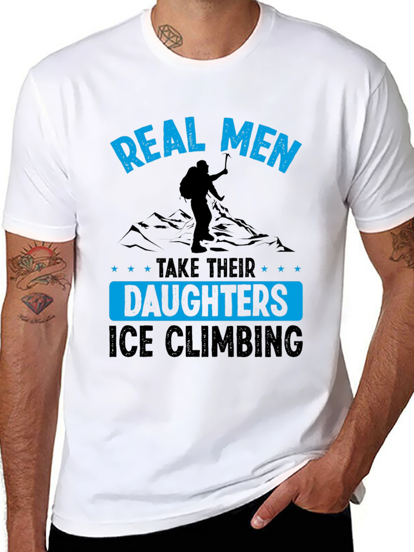 Real Men Ice Climbing T-Shirt