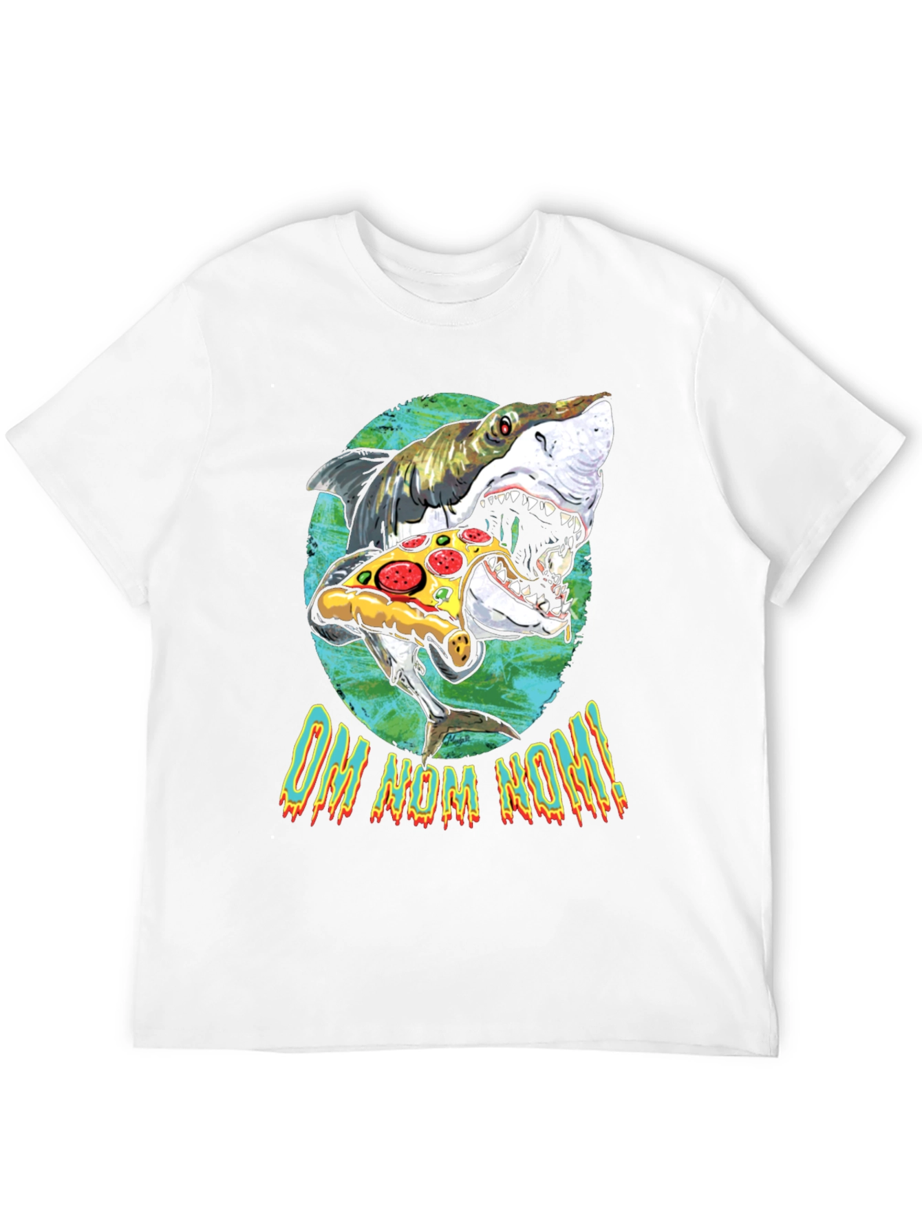 Shark Pizza T-Shirt - Om Nom Nom!