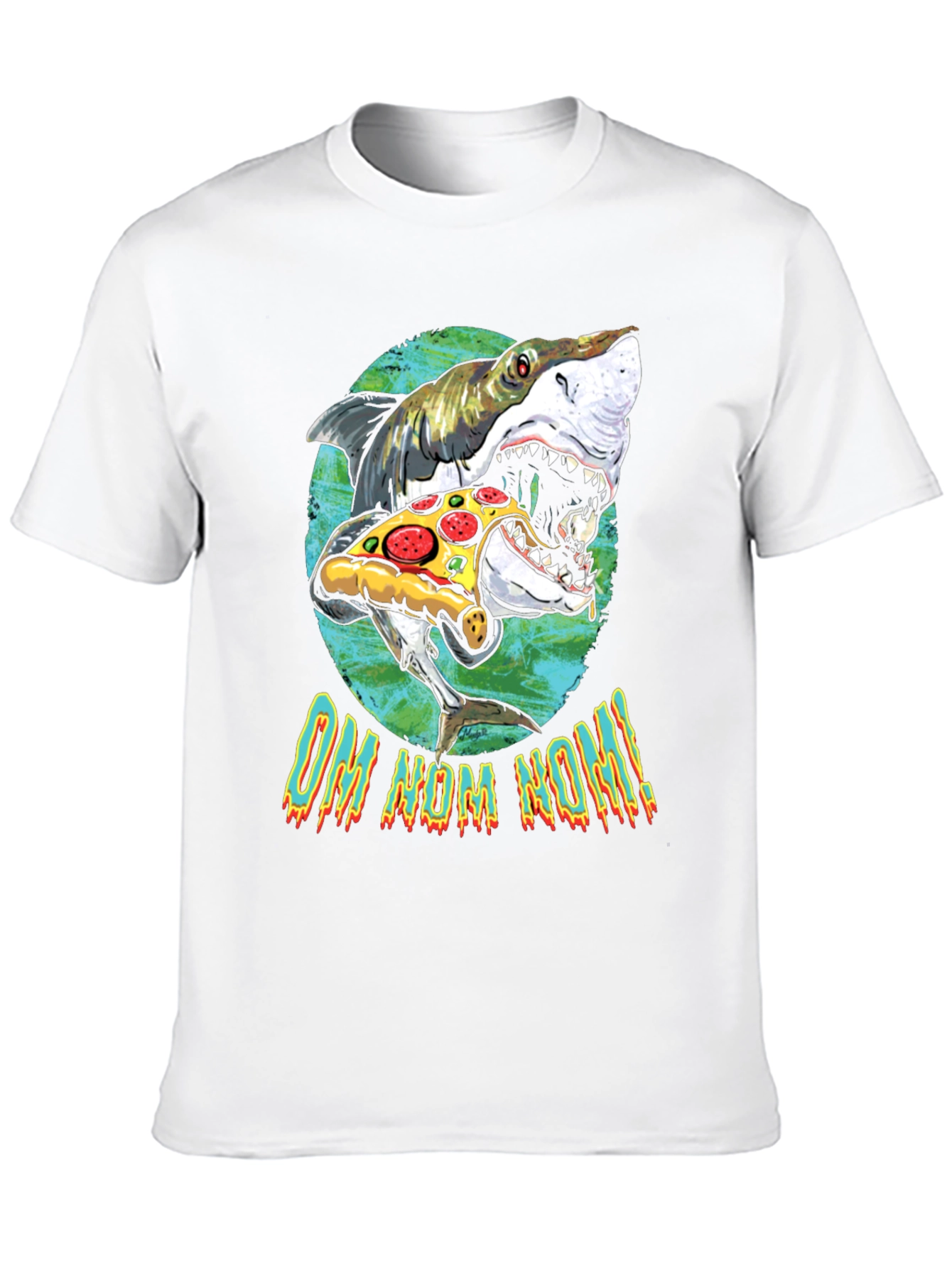 Shark Pizza T-Shirt - Om Nom Nom!