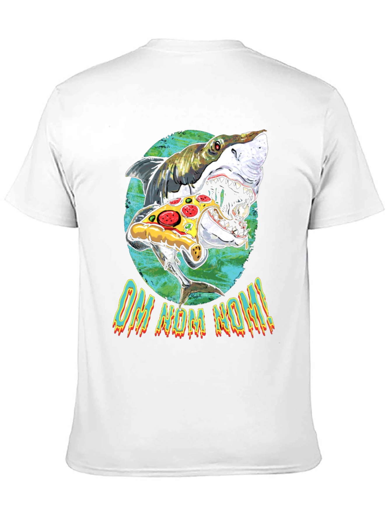 Shark Pizza T-Shirt - Om Nom Nom!