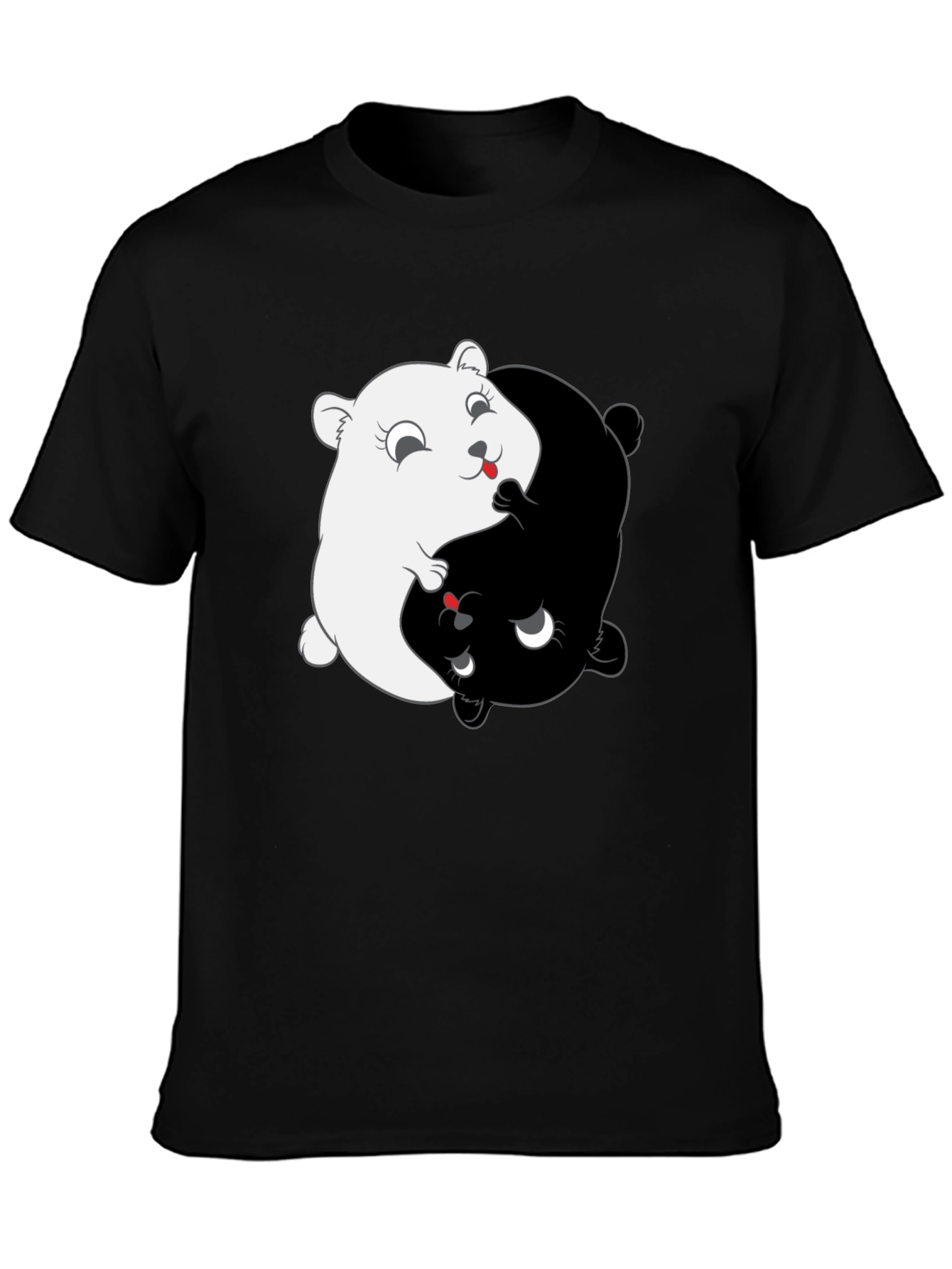 Yin Yang Hamster T-Shirt - Balance & Harmony