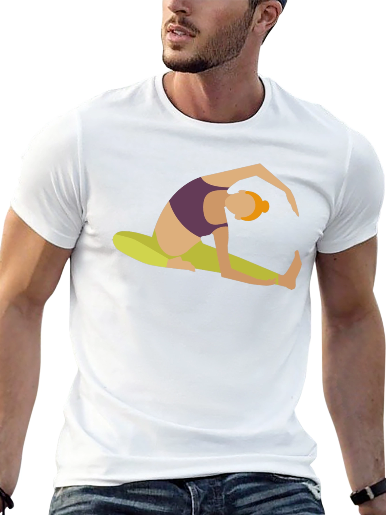 Yoga Pose Graphic Tee - Black