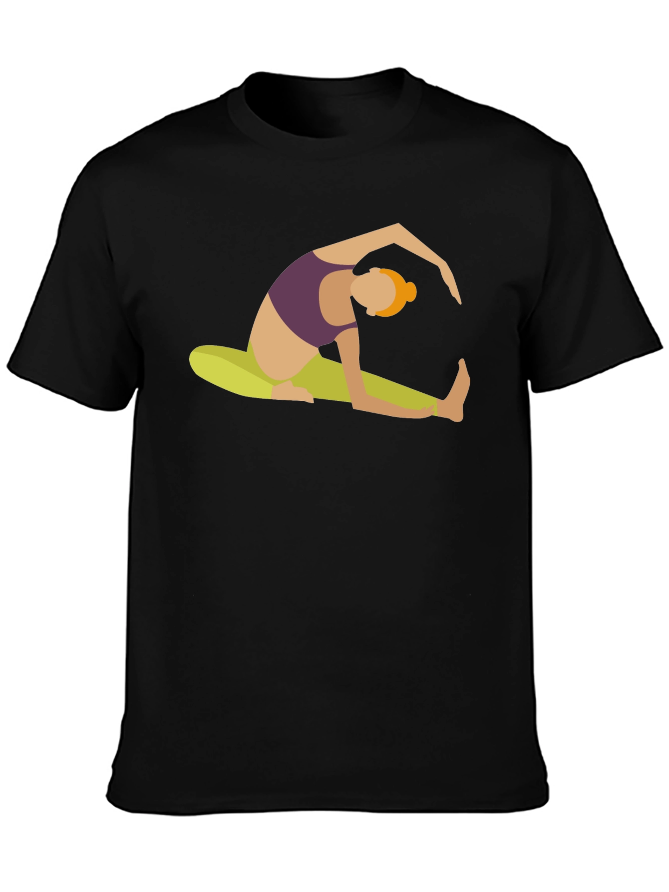 Yoga Pose Graphic Tee - Black