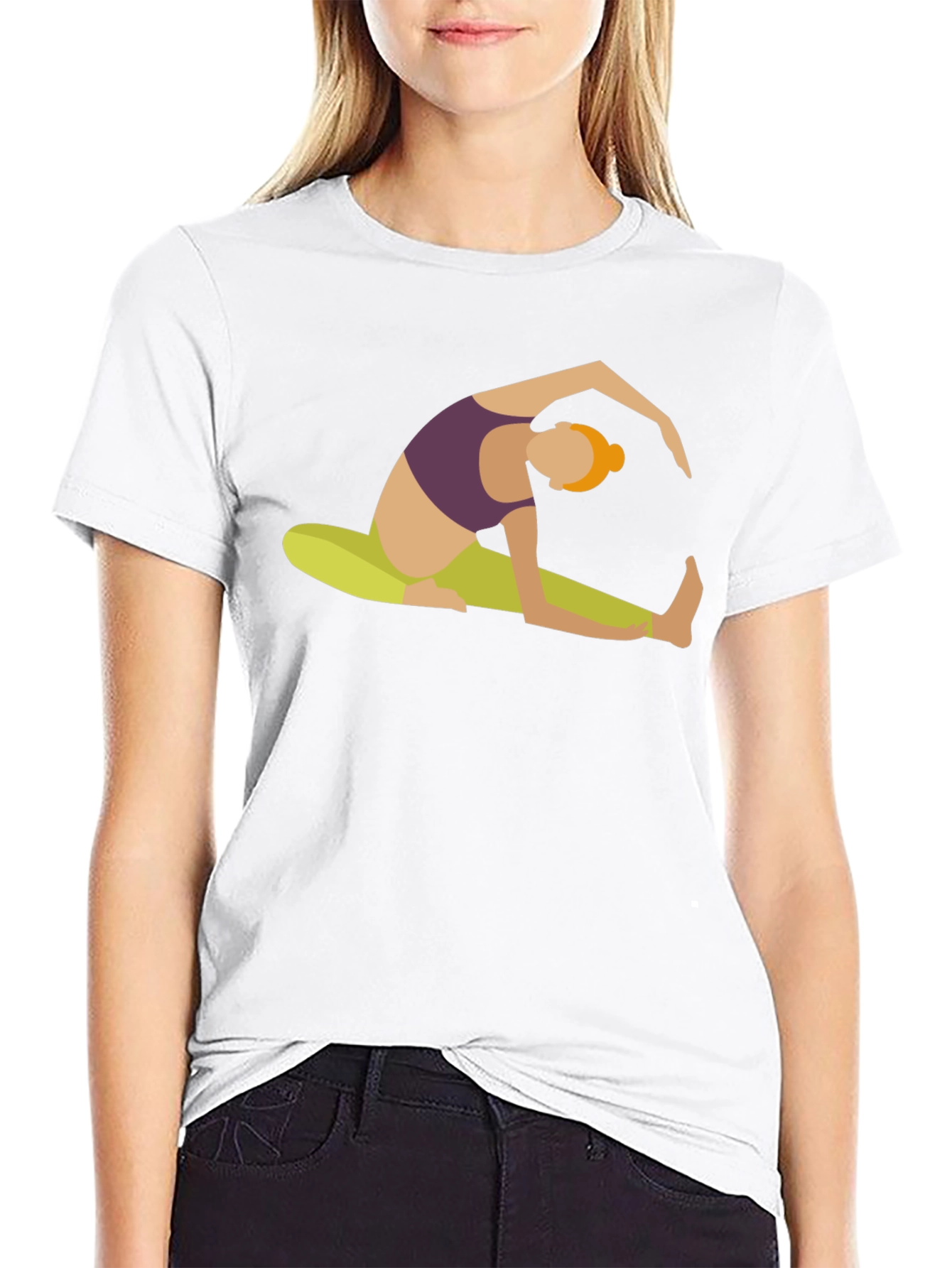 Yoga Pose Graphic Tee - Black