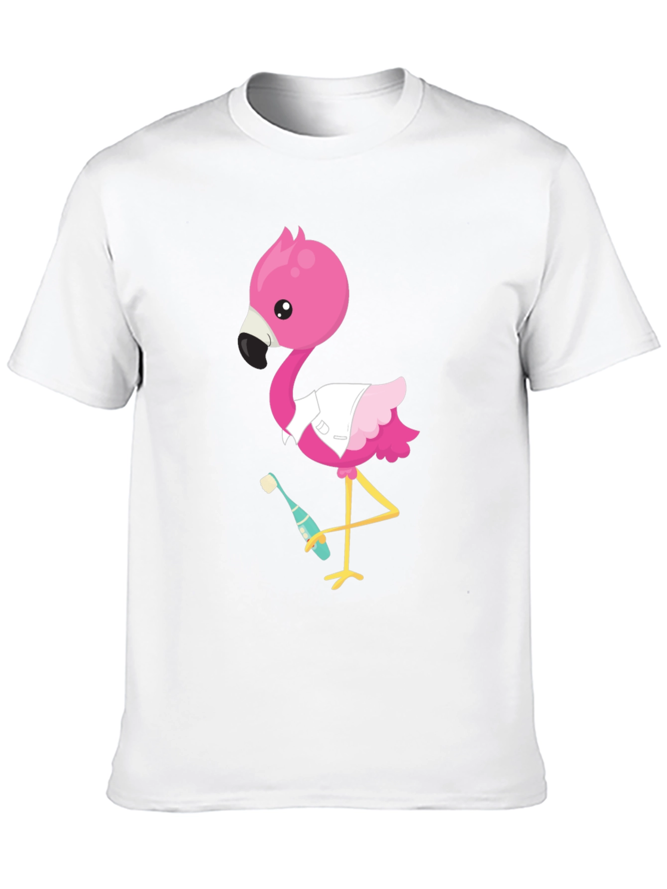 Flamingo Dentist T-Shirt - Funny Cartoon Tee