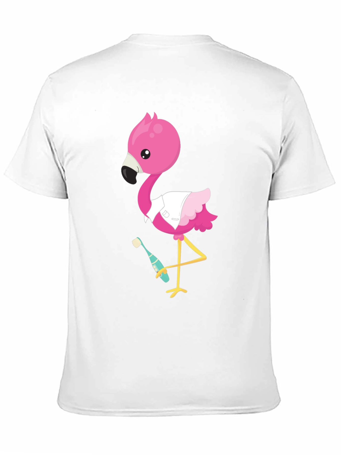 Flamingo Dentist T-Shirt - Funny Cartoon Tee