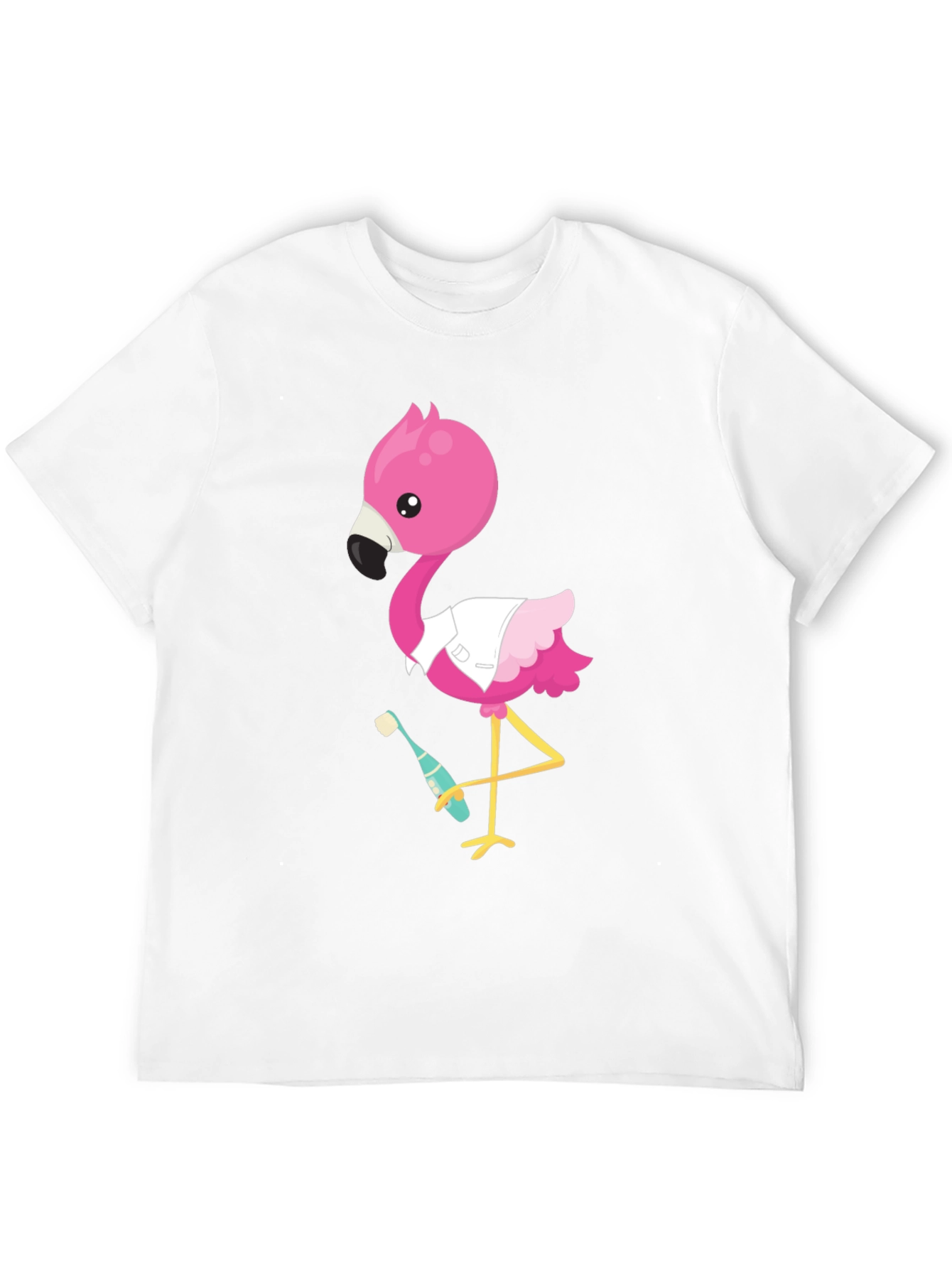 Flamingo Dentist T-Shirt - Funny Cartoon Tee