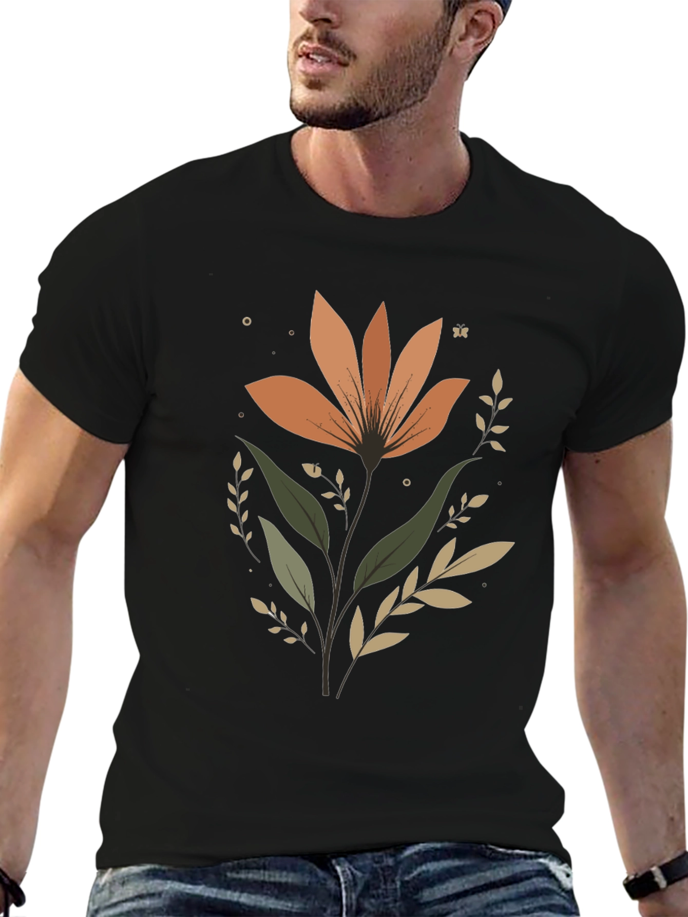 Floral Graphic Tee - Modern Flower Design