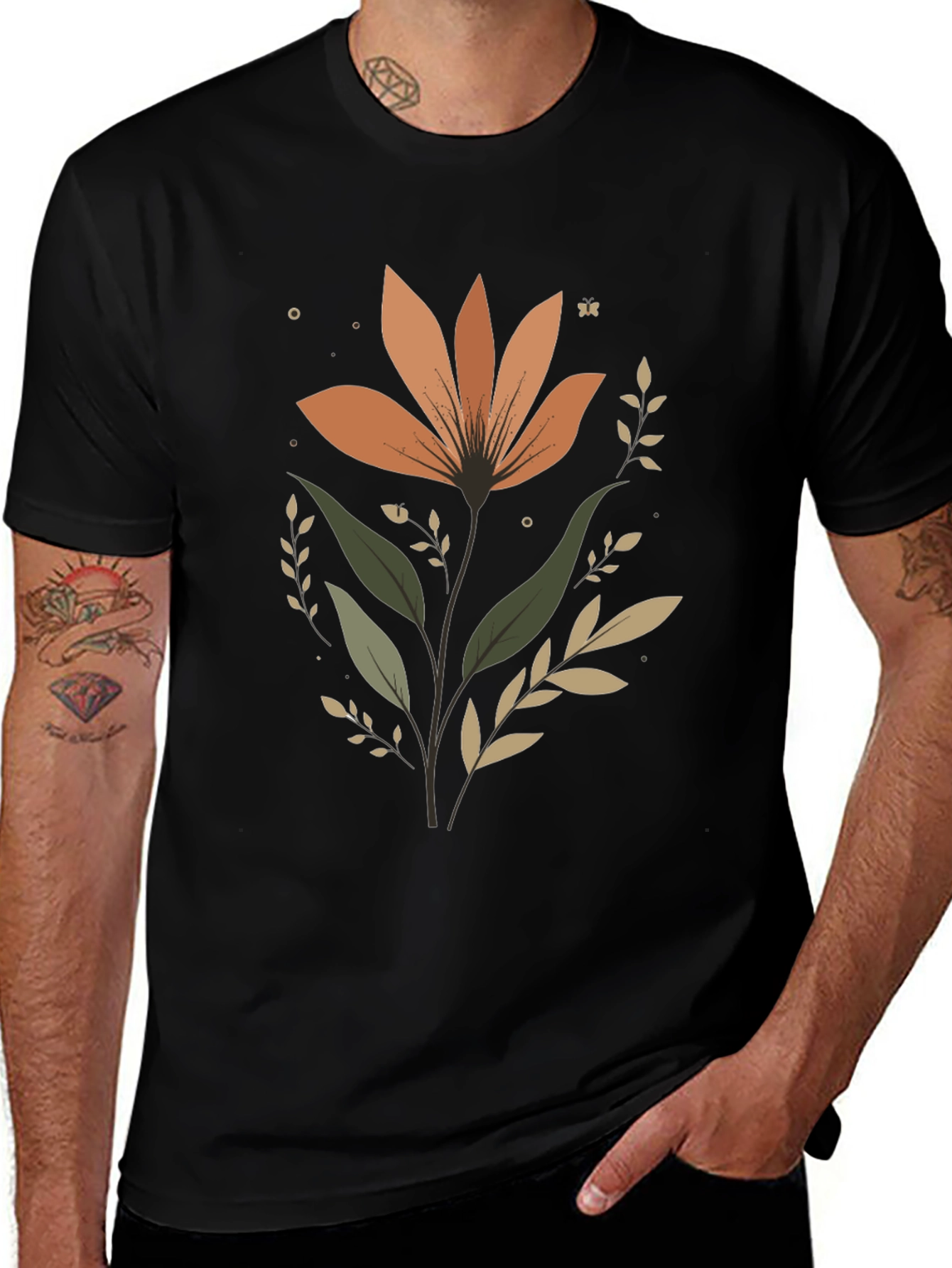 Floral Graphic Tee - Modern Flower Design