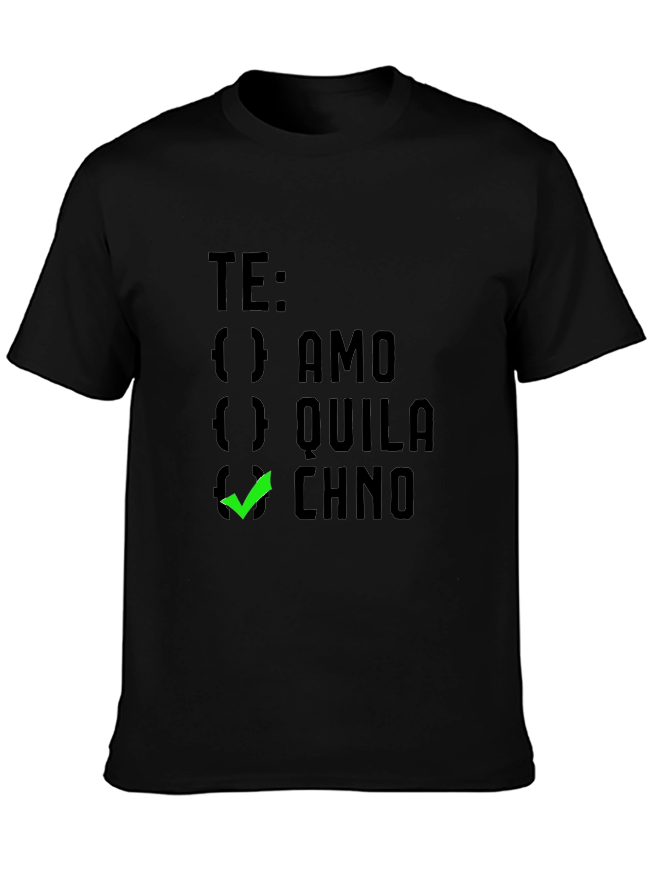 Te Amo Chino Graphic Tee - Black