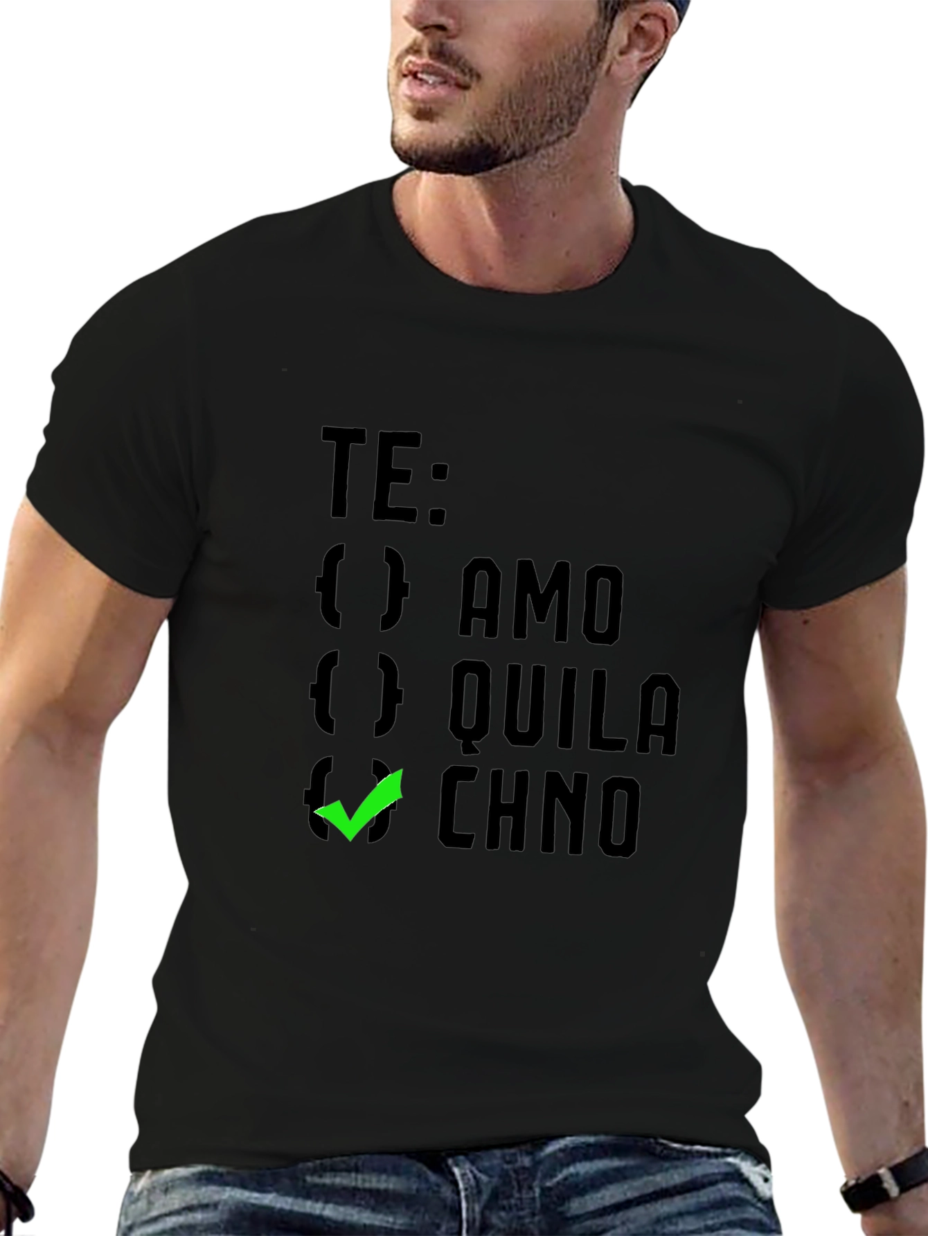 Te Amo Chino Graphic Tee - Black