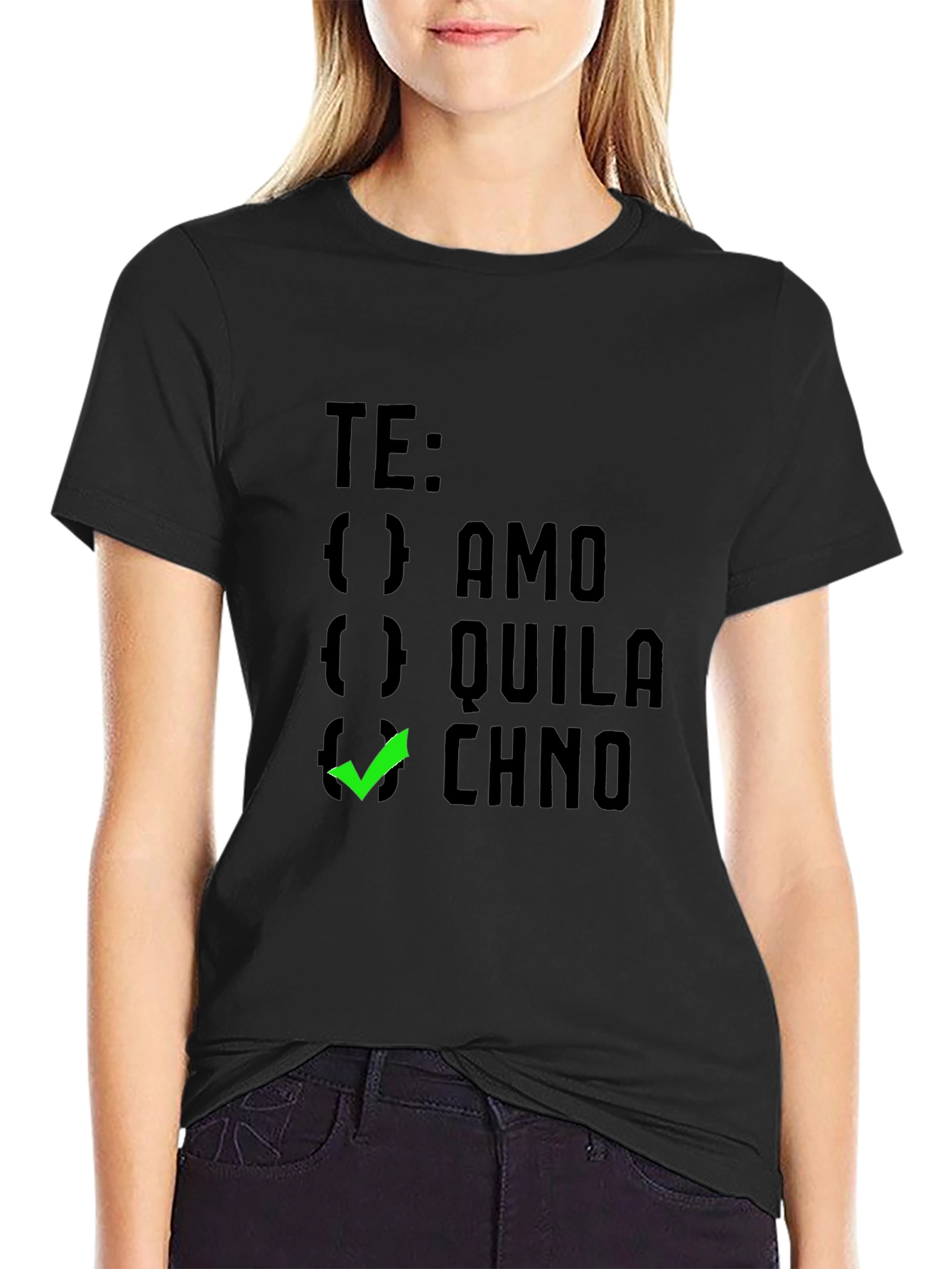 Te Amo Chino Graphic Tee - Black