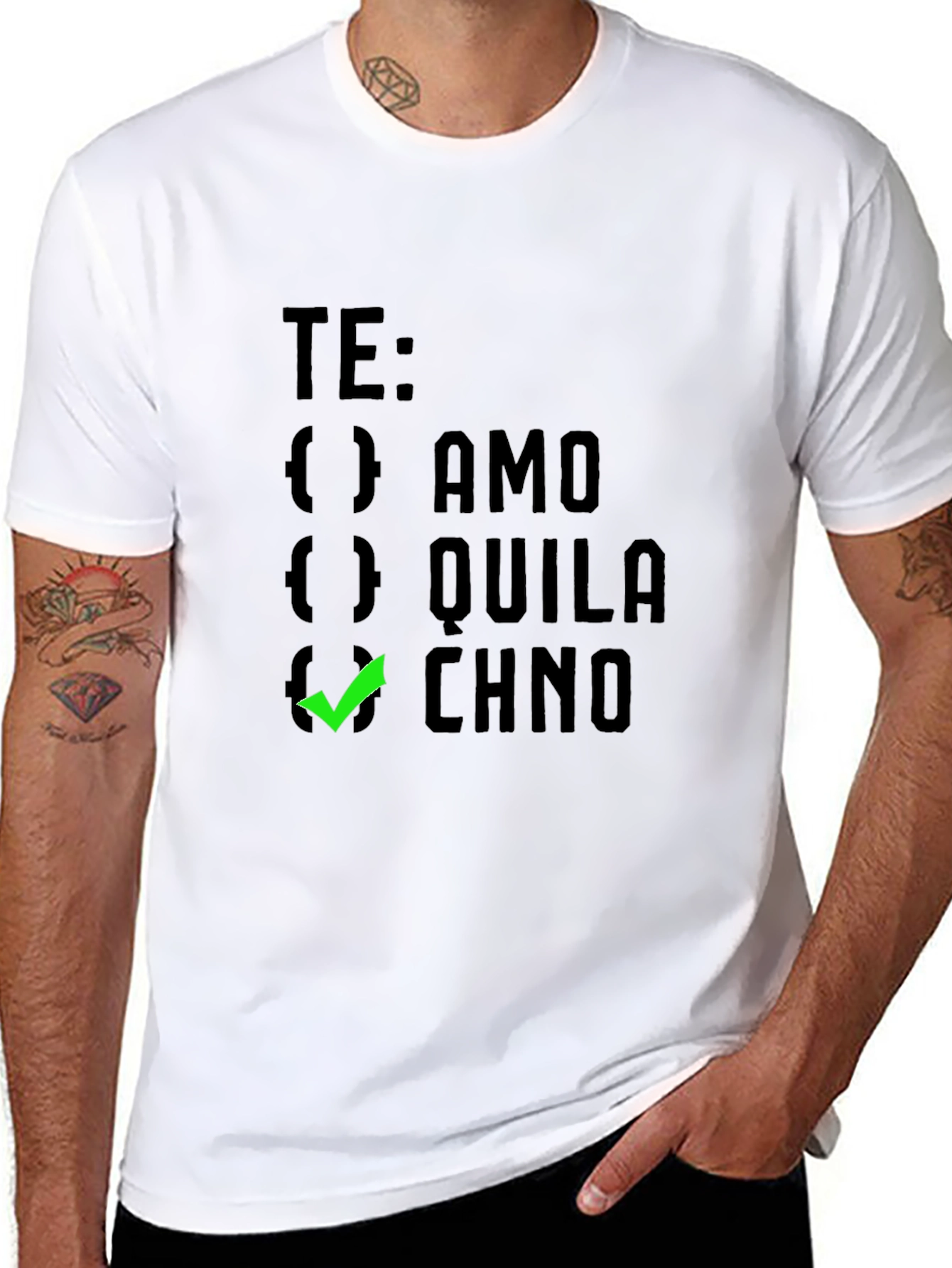 Te Amo Chino Graphic Tee - Black