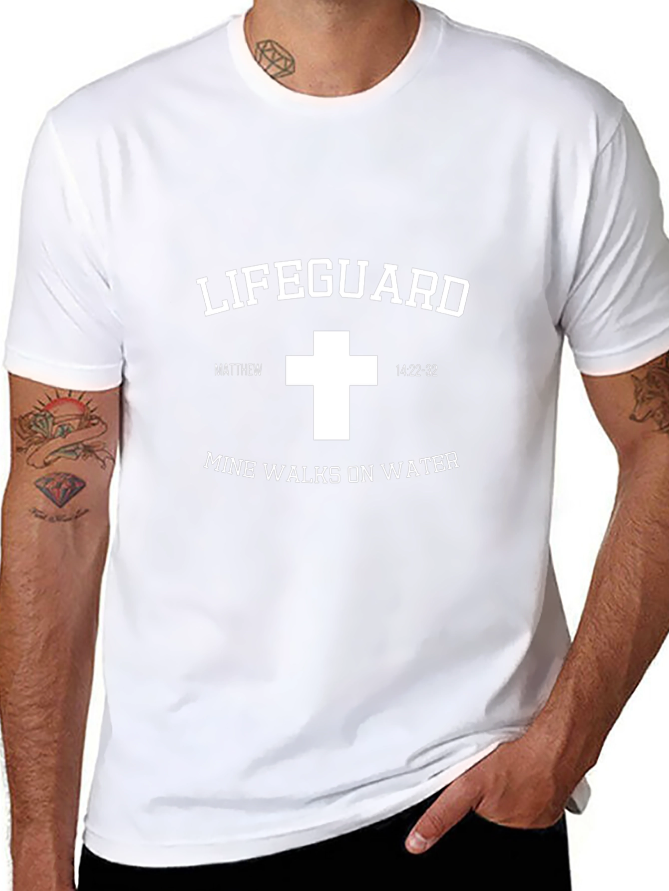 Lifeguard Jesus T-Shirt - Mine Walks on Water