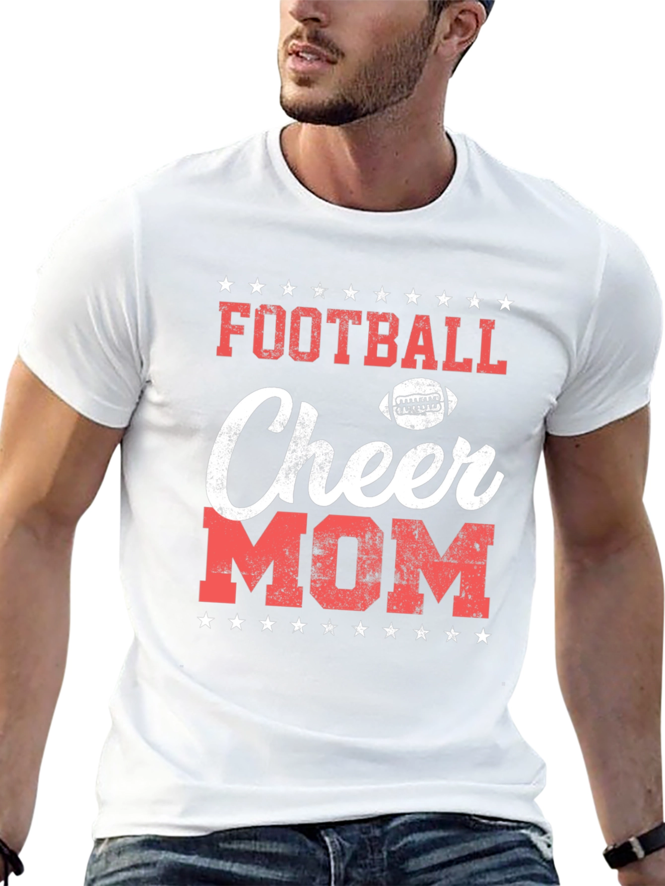 Football Cheer Mom T-Shirt - Game Day Apparel