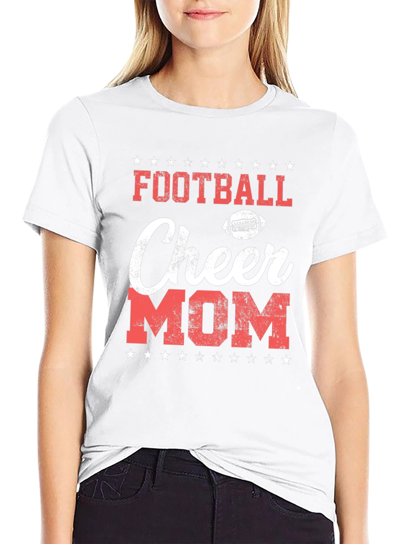 Football Cheer Mom T-Shirt - Game Day Apparel
