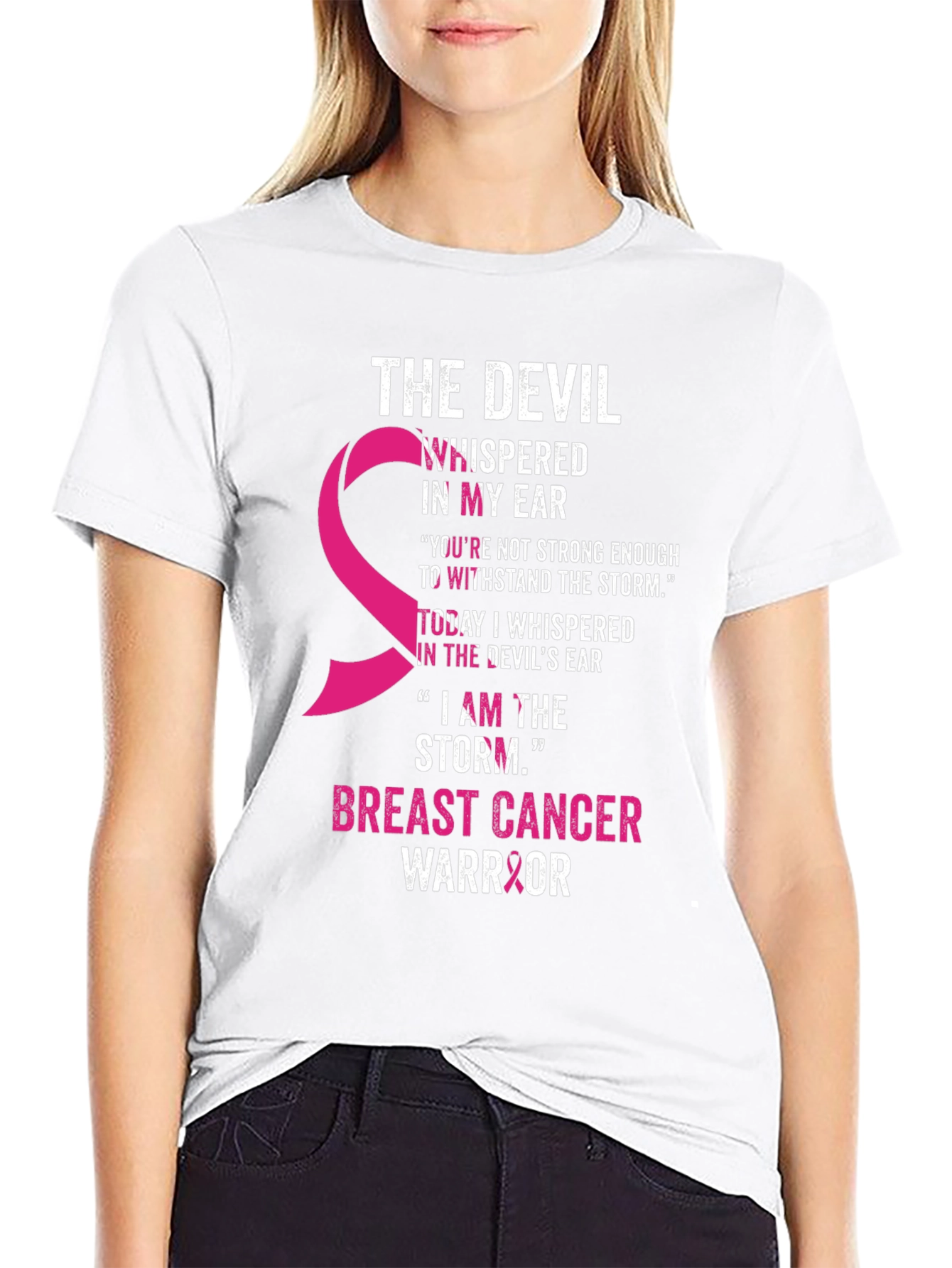 Breast Cancer Warrior T-Shirt - The Devil Whisper