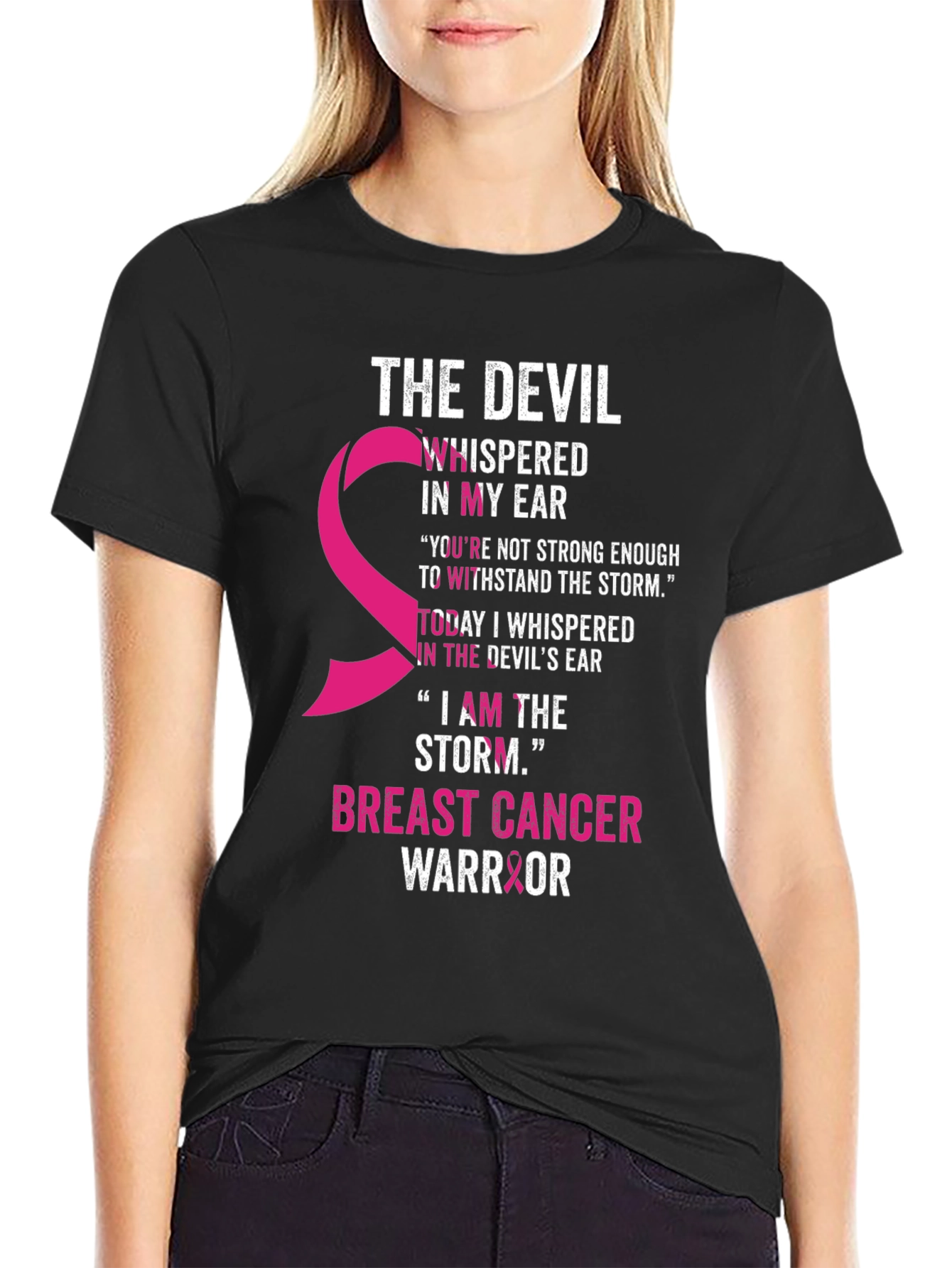 Breast Cancer Warrior T-Shirt - The Devil Whisper