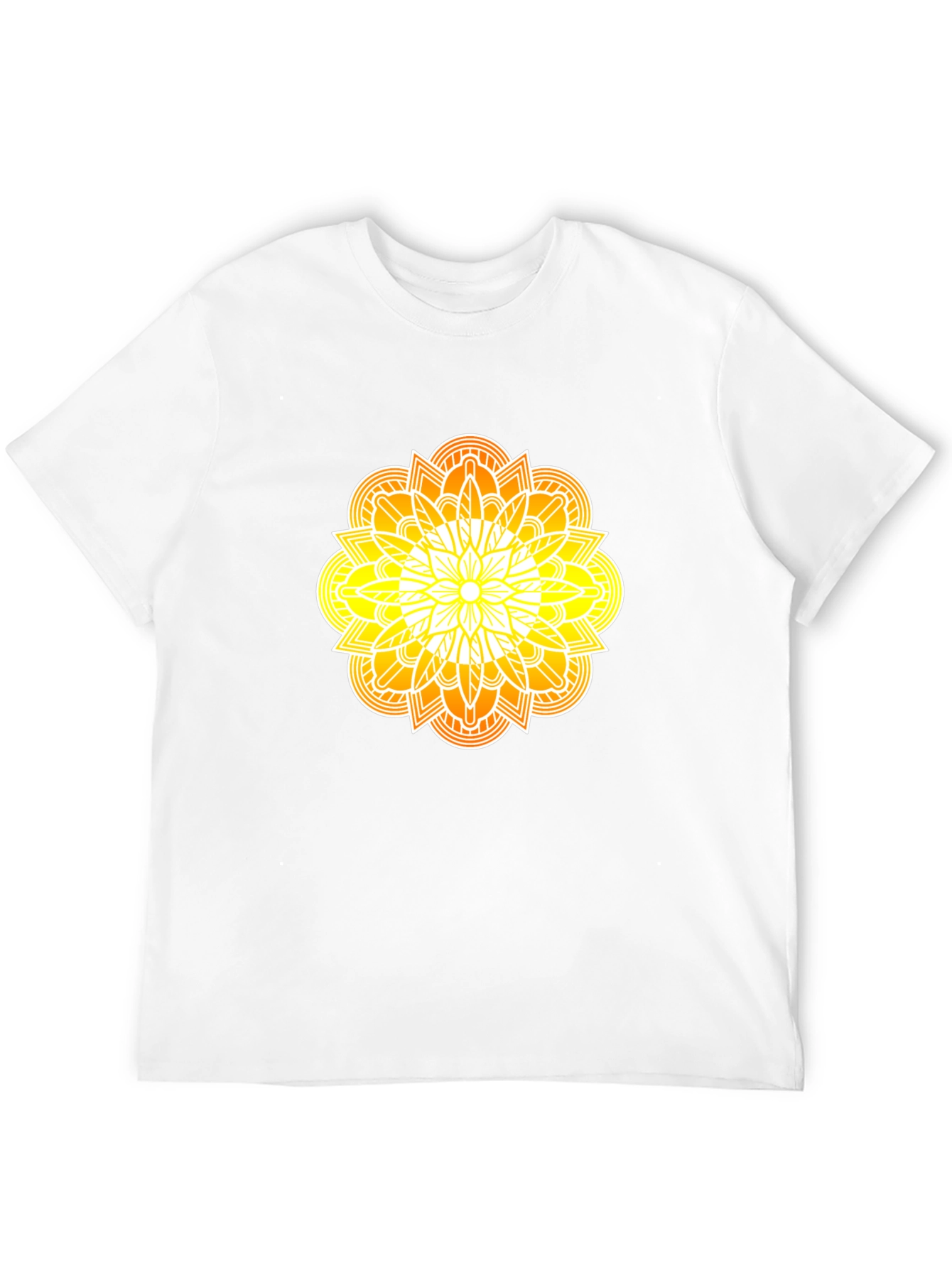 Radiant Mandala Graphic Black Tee