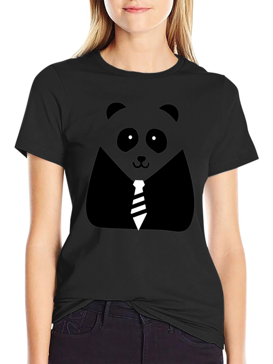 Panda Tie Black T-Shirt