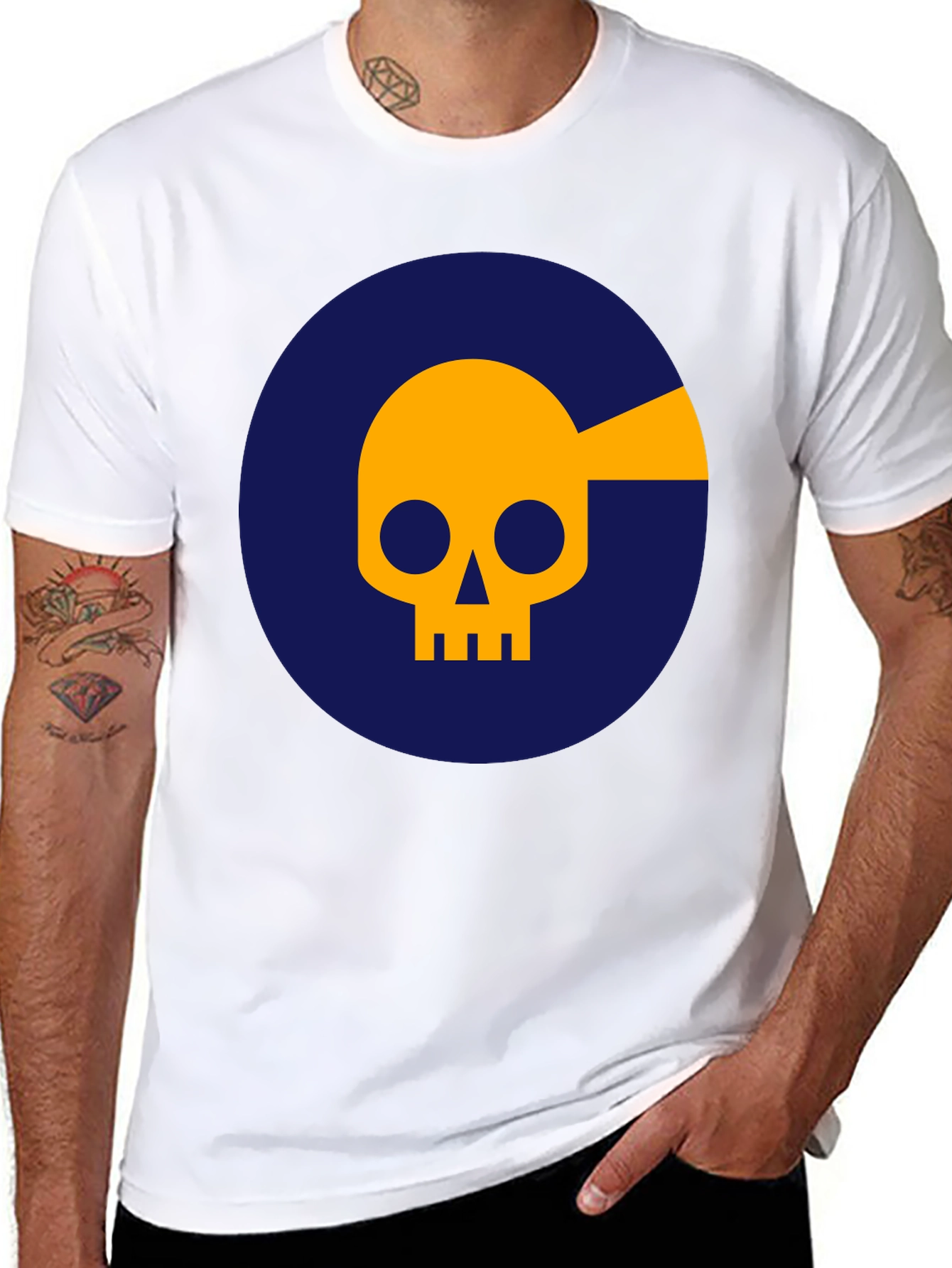 Skull and Arrow Graphic Tee - Mens Black T-Shirt