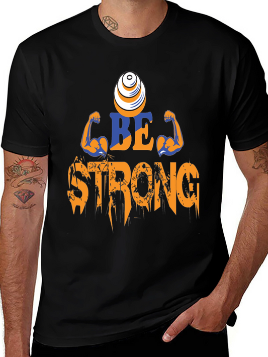 Be Strong Graphic Tee - Black Short Sleeve T-Shirt