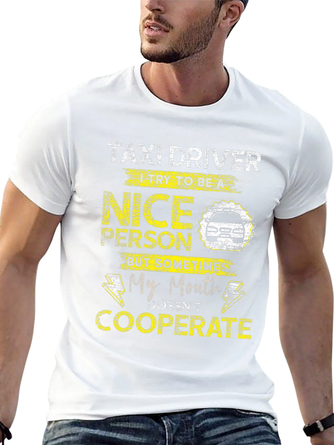 Taxi Driver Funny T-Shirt - Nice Person But...
