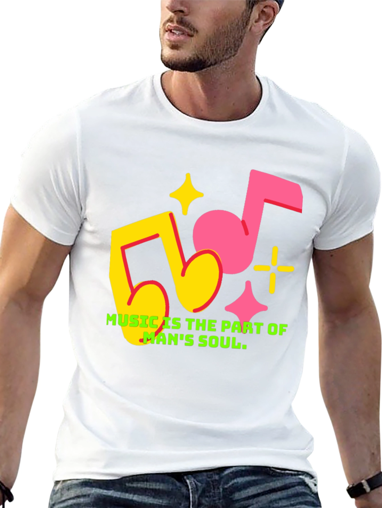 Music is Part of Mans Soul Graphic Tee