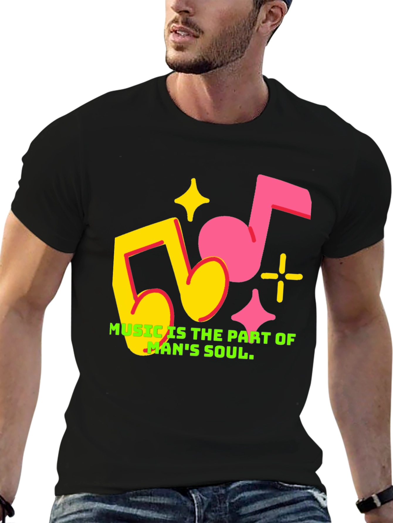 Music is Part of Mans Soul Graphic Tee