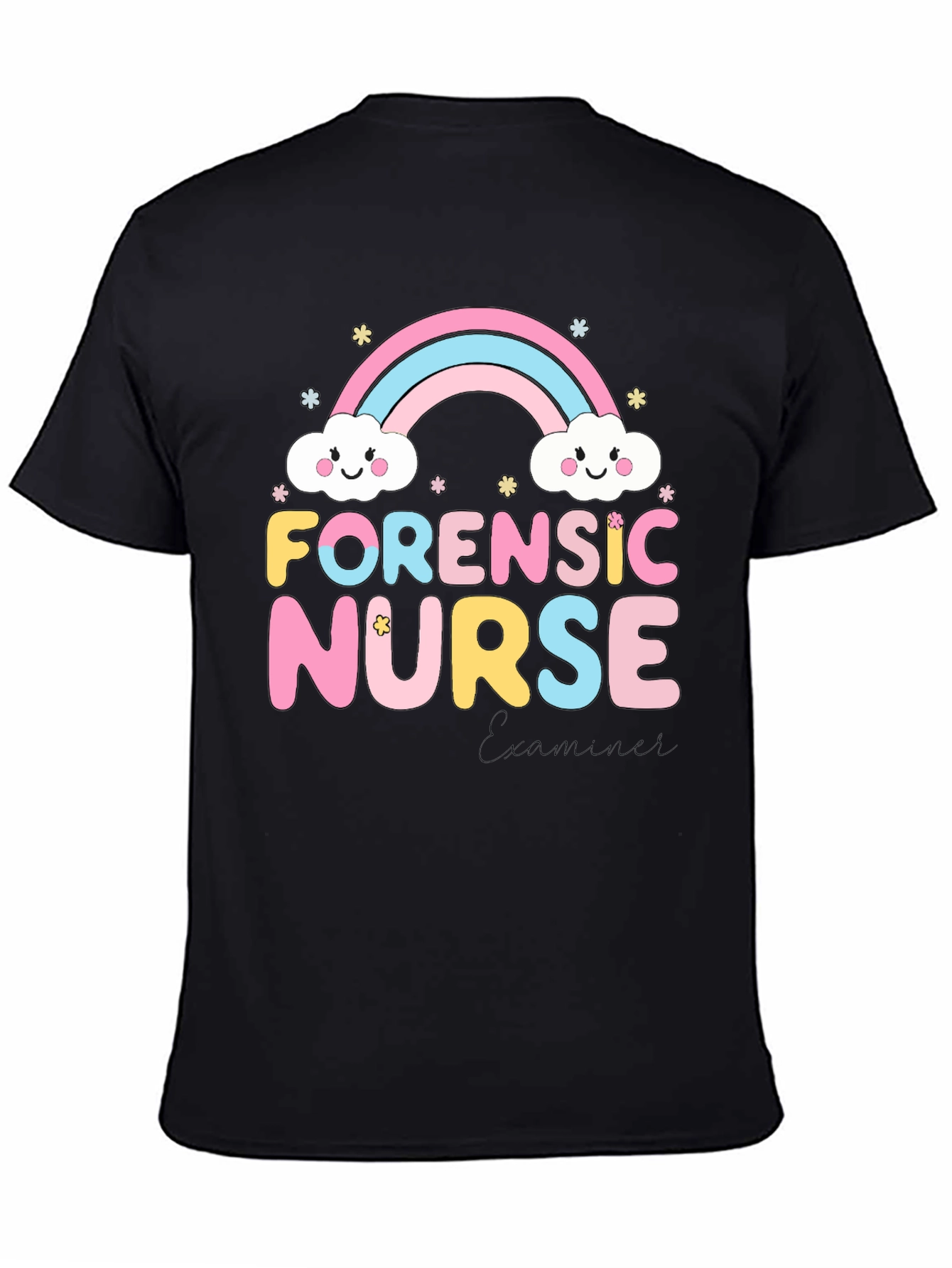 Forensic Nurse T-Shirt Rainbow Design Cute