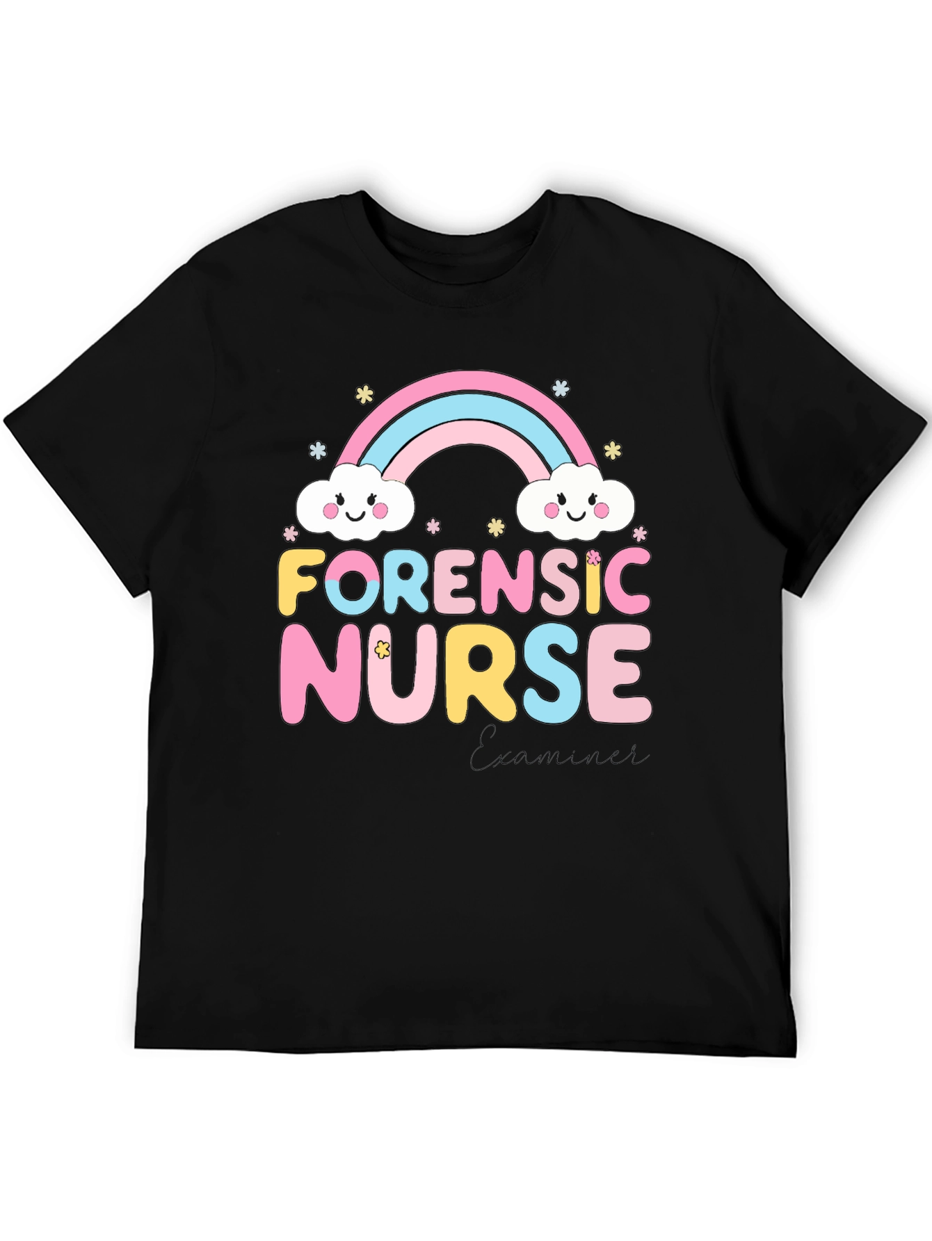 Forensic Nurse T-Shirt Rainbow Design Cute