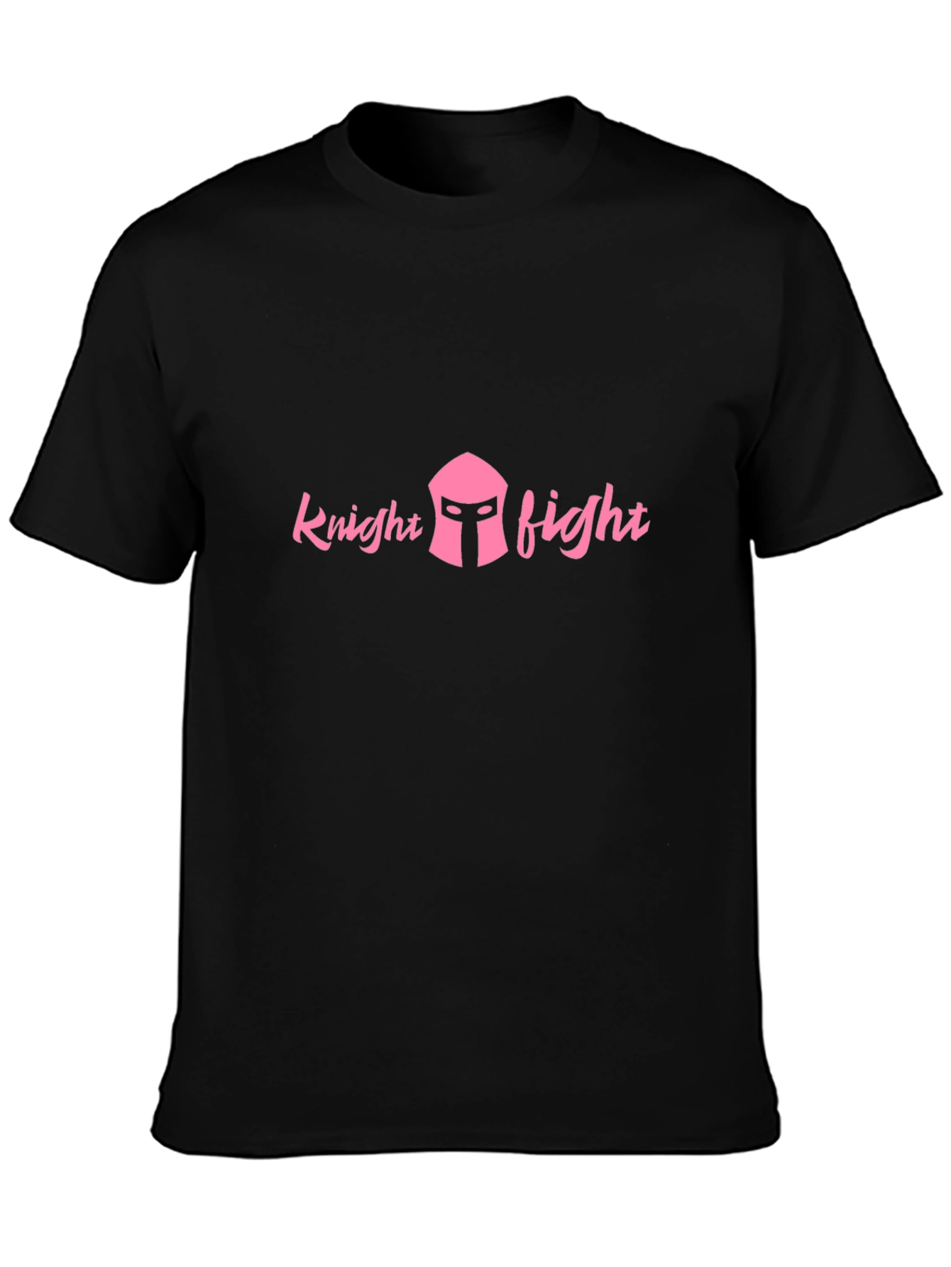 Knight Fight Graphic Tee - Pink Design on Black