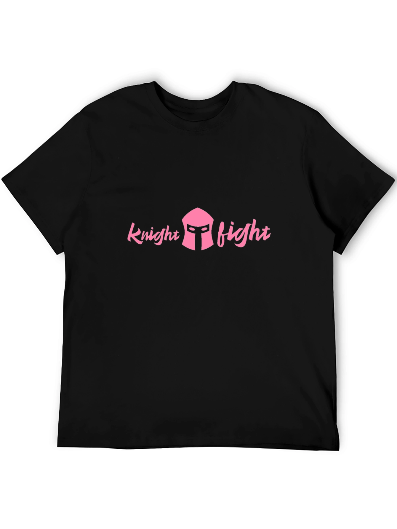 Knight Fight Graphic Tee - Pink Design on Black