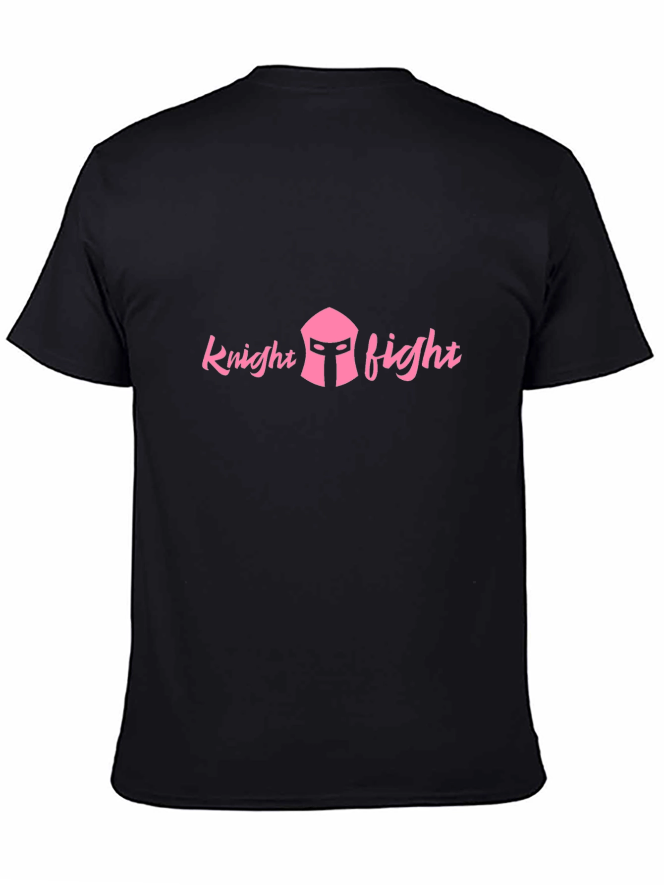 Knight Fight Graphic Tee - Pink Design on Black