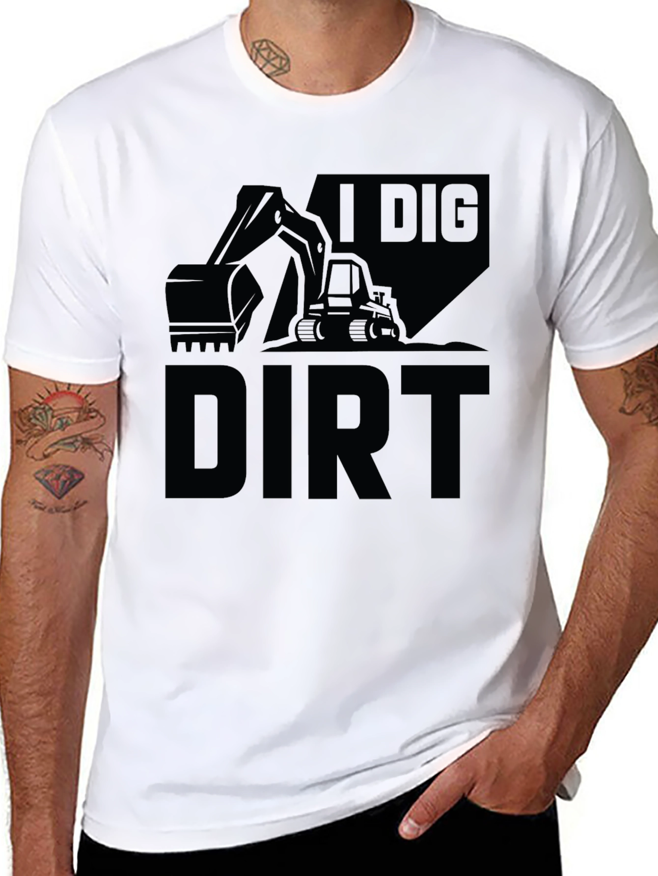 I Dig Dirt Graphic Tee - Construction T-Shirt